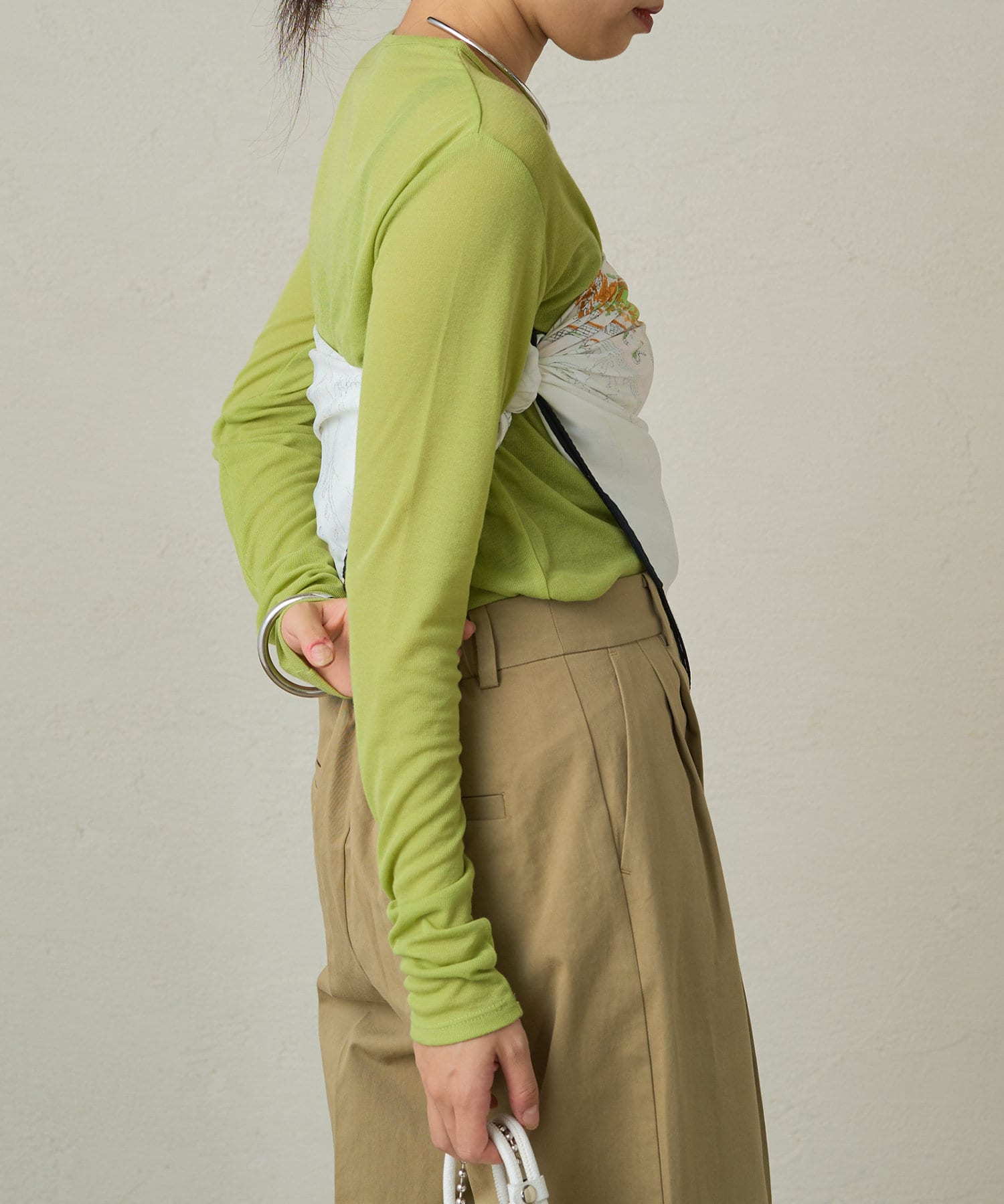 OUTLET(アウトレット) 【Loungedress】シアーロンT