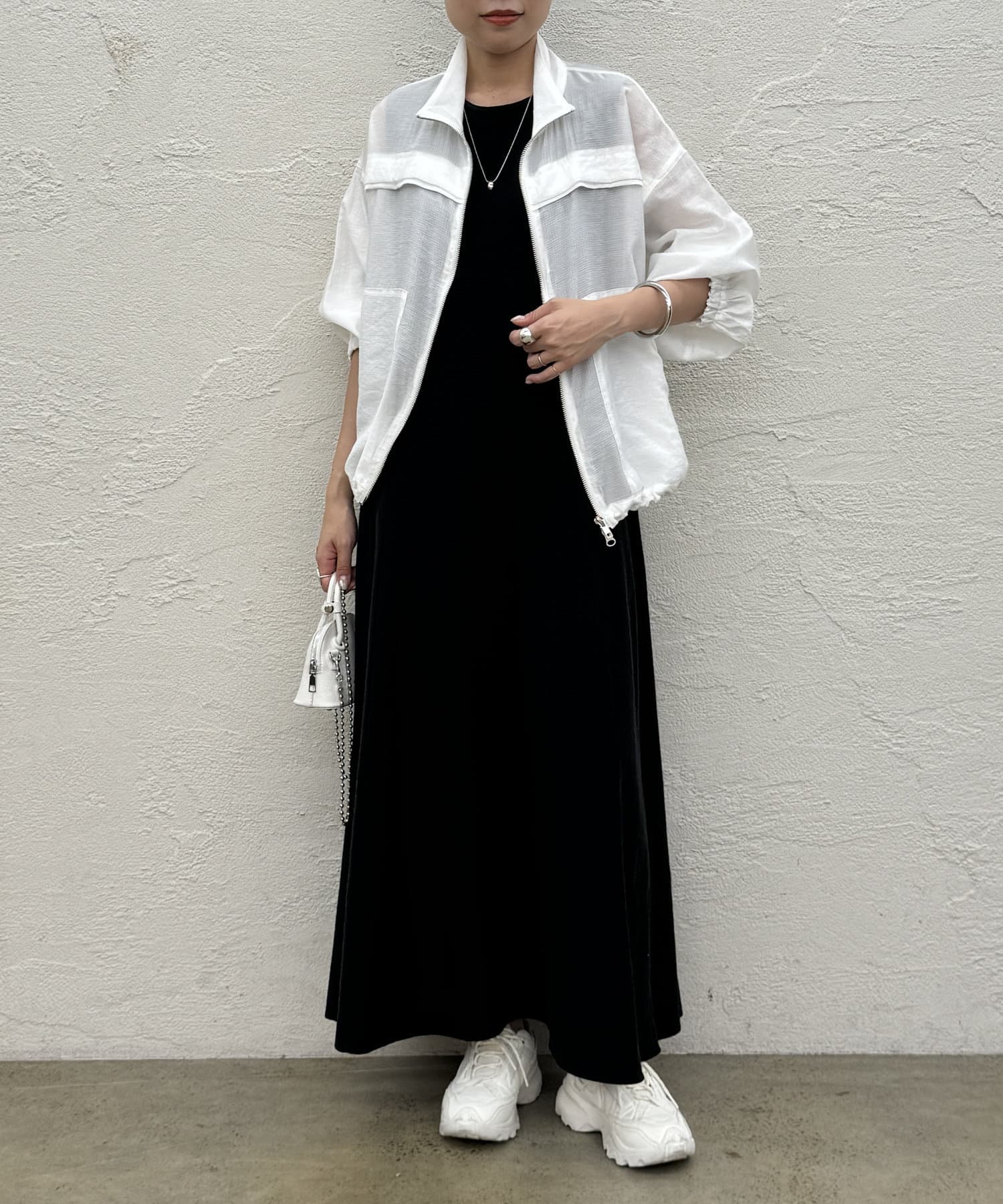 Loungedress】スタンドカラーシアーブルゾン | OUTLET