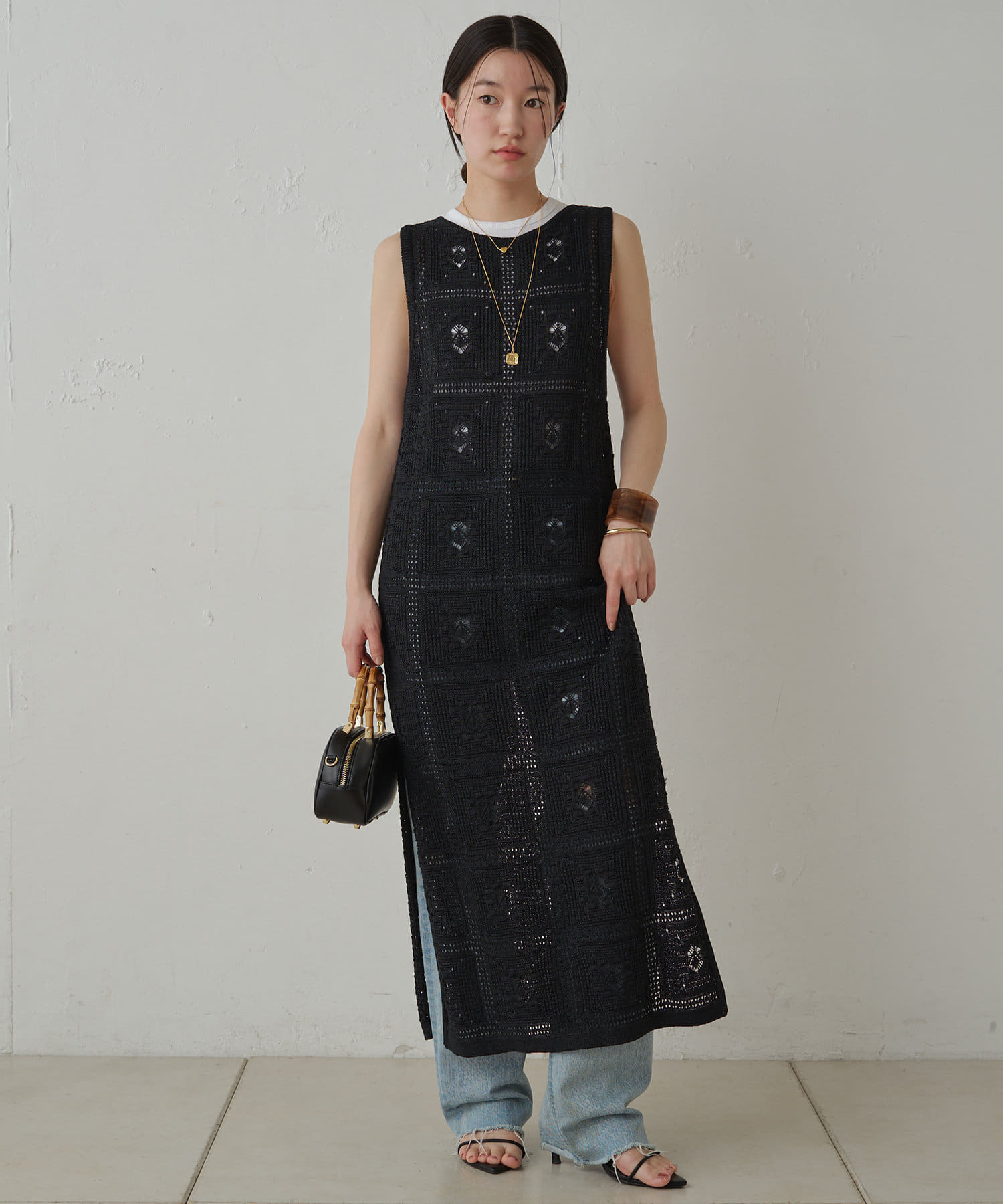 Loungedress】クロシェニットワンピース | OUTLET(アウトレット Loungedress】クロシェニットワンピース | OUTLET(アウトレット