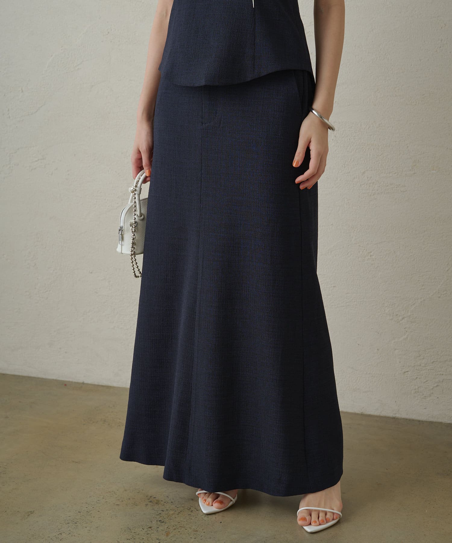 OUTLET(アウトレット) 【Loungedress】リネンライクフレアスカート