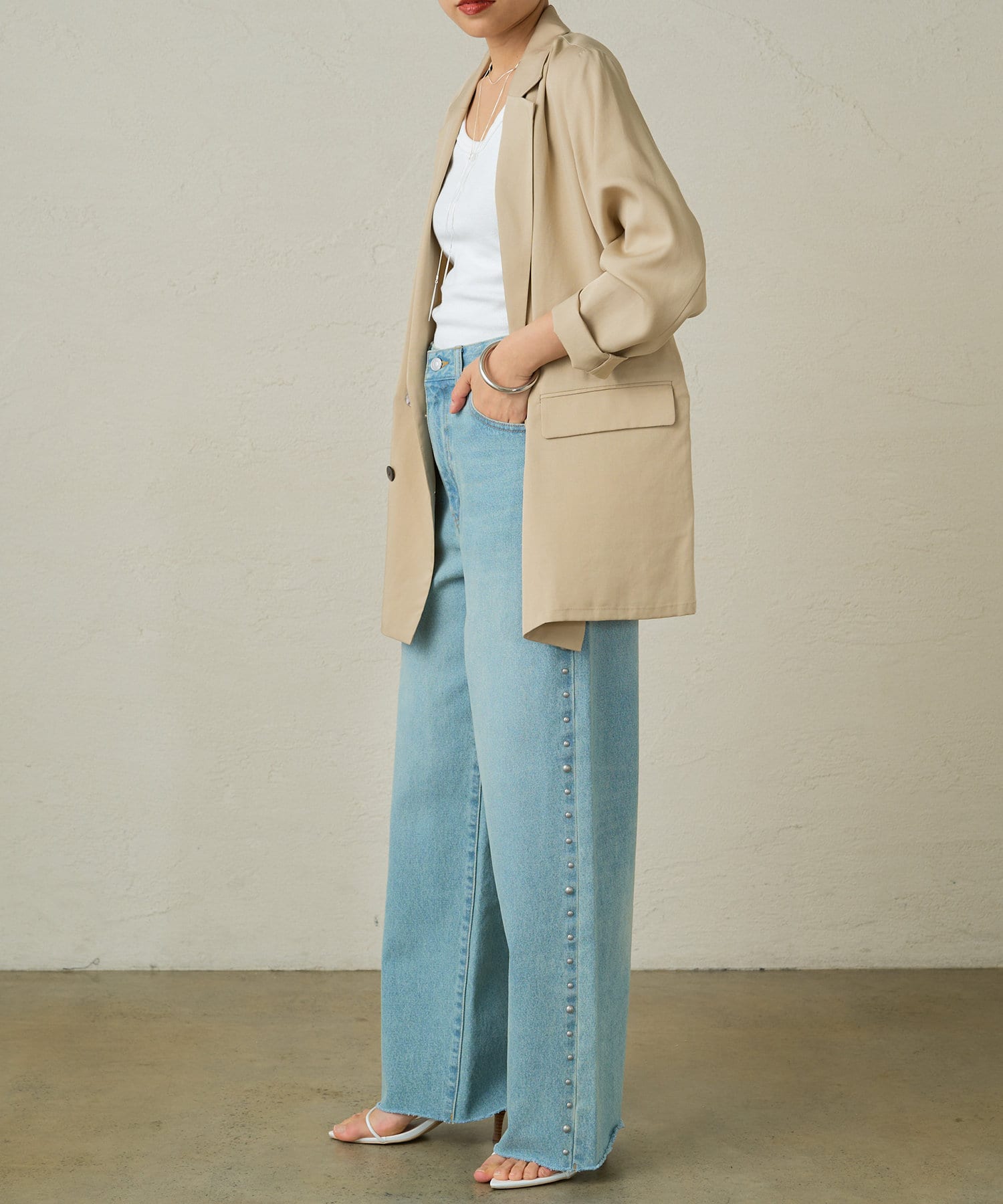 新品未使用【Loungedress】リラックスジャケット LOUNGEDRESS（ラウンジドレス）の「リラックスジャケット