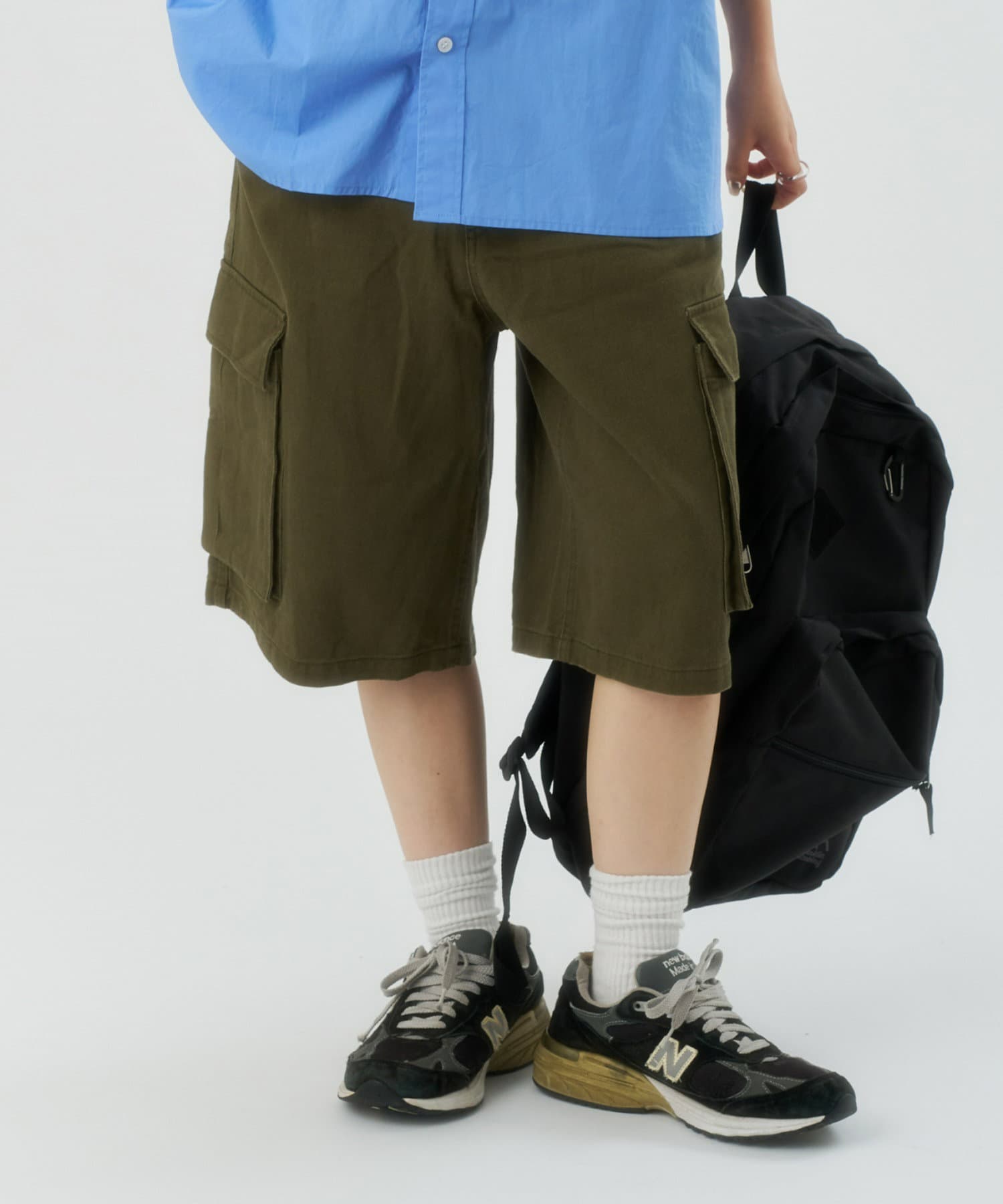 OUTLET(アウトレット) 【CIAOPANIC TYPY】【UNISEX】ハーフカーゴデニムパンツ