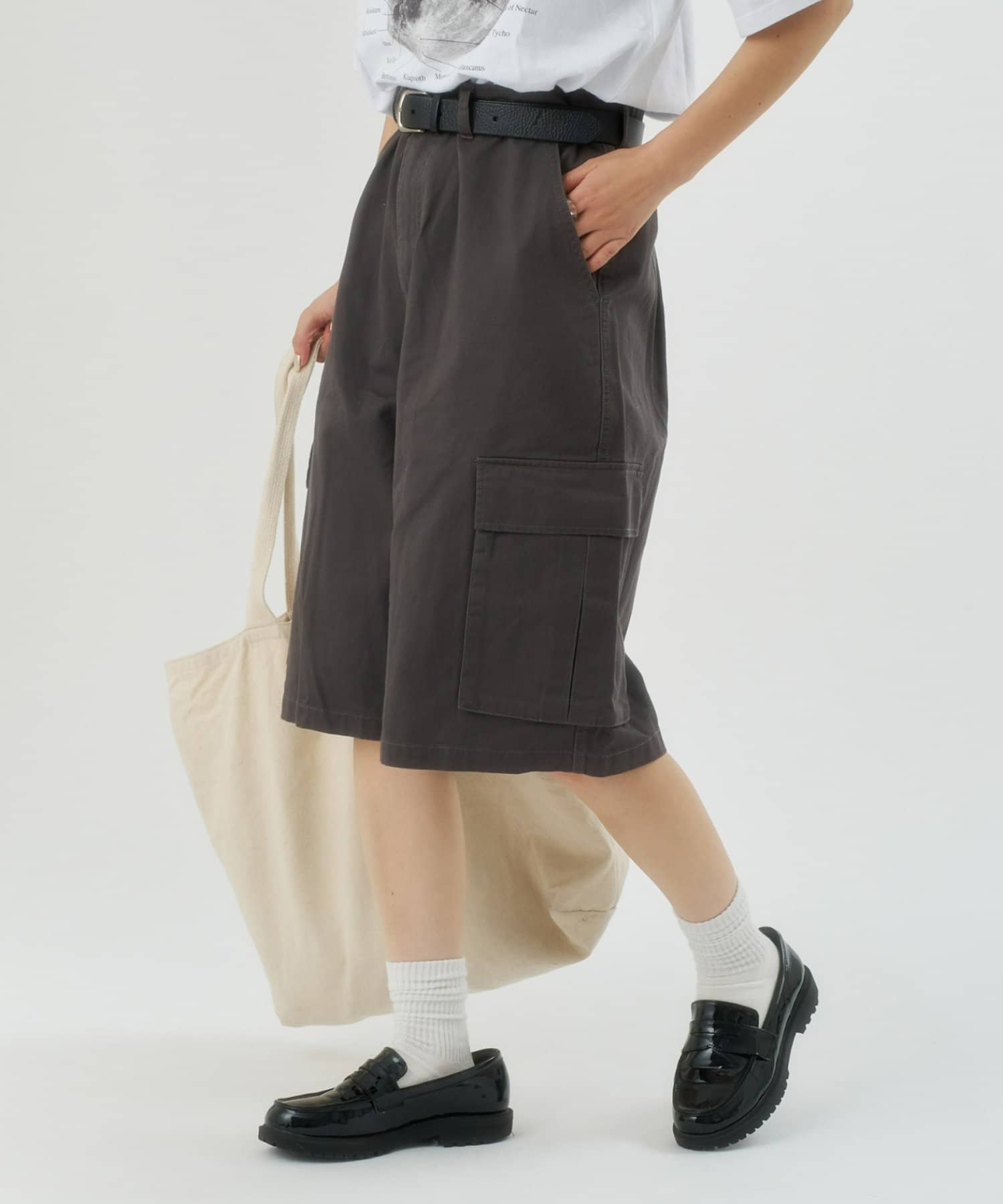 OUTLET(アウトレット) 【CIAOPANIC TYPY】【UNISEX】ハーフカーゴデニムパンツ