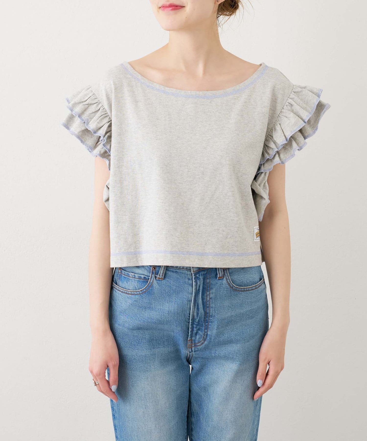 CIAOPANIC TYPY】カットアウトフリルハーフスリーブtee | OUTLET