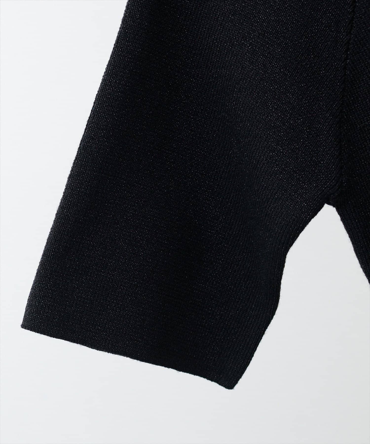 natural couture(ナチュラルクチュール) 【WEB限定】スクエアネックリブ半袖ニット