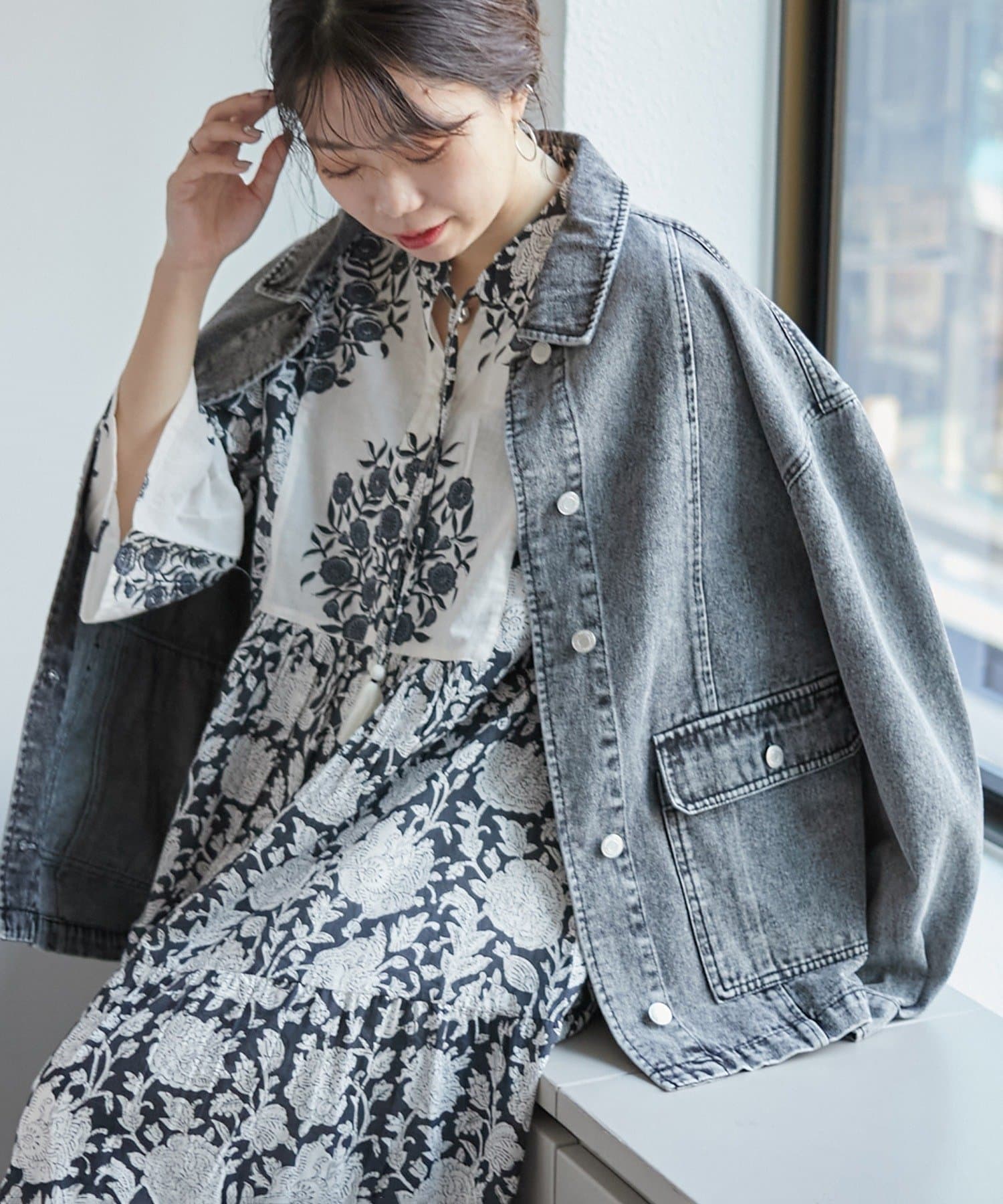 NICE CLAUP / OLIVE des OLIVE OUTLET(ナイスクラップ  / オリーブ デ オリーブ アウトレット) 【春の始まりはデニムから！】【WEB限定】デニムBigジャケット