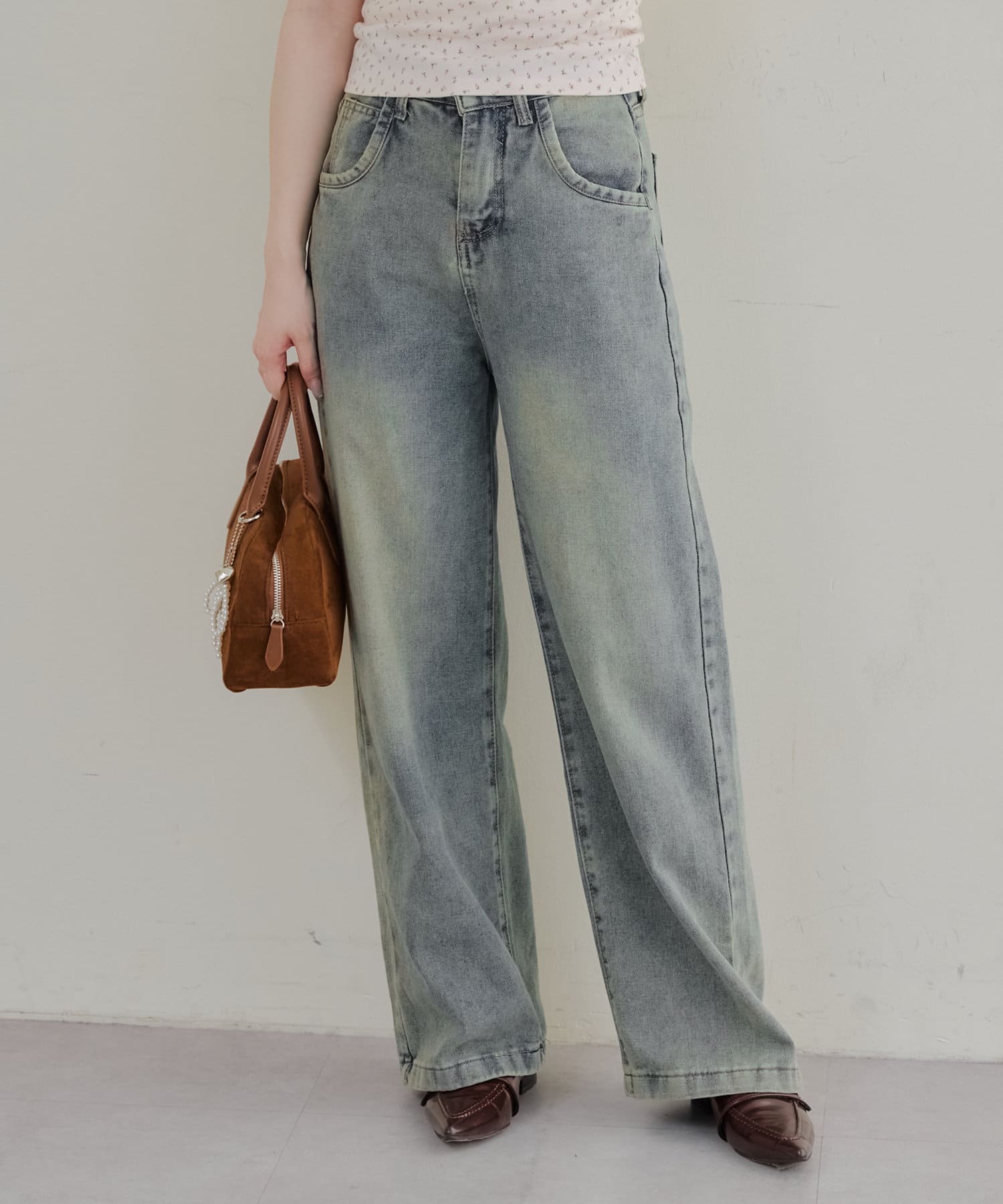 NICE CLAUP / OLIVE des OLIVE OUTLET(ナイスクラップ  / オリーブ デ オリーブ アウトレット) フェードバギーデニム