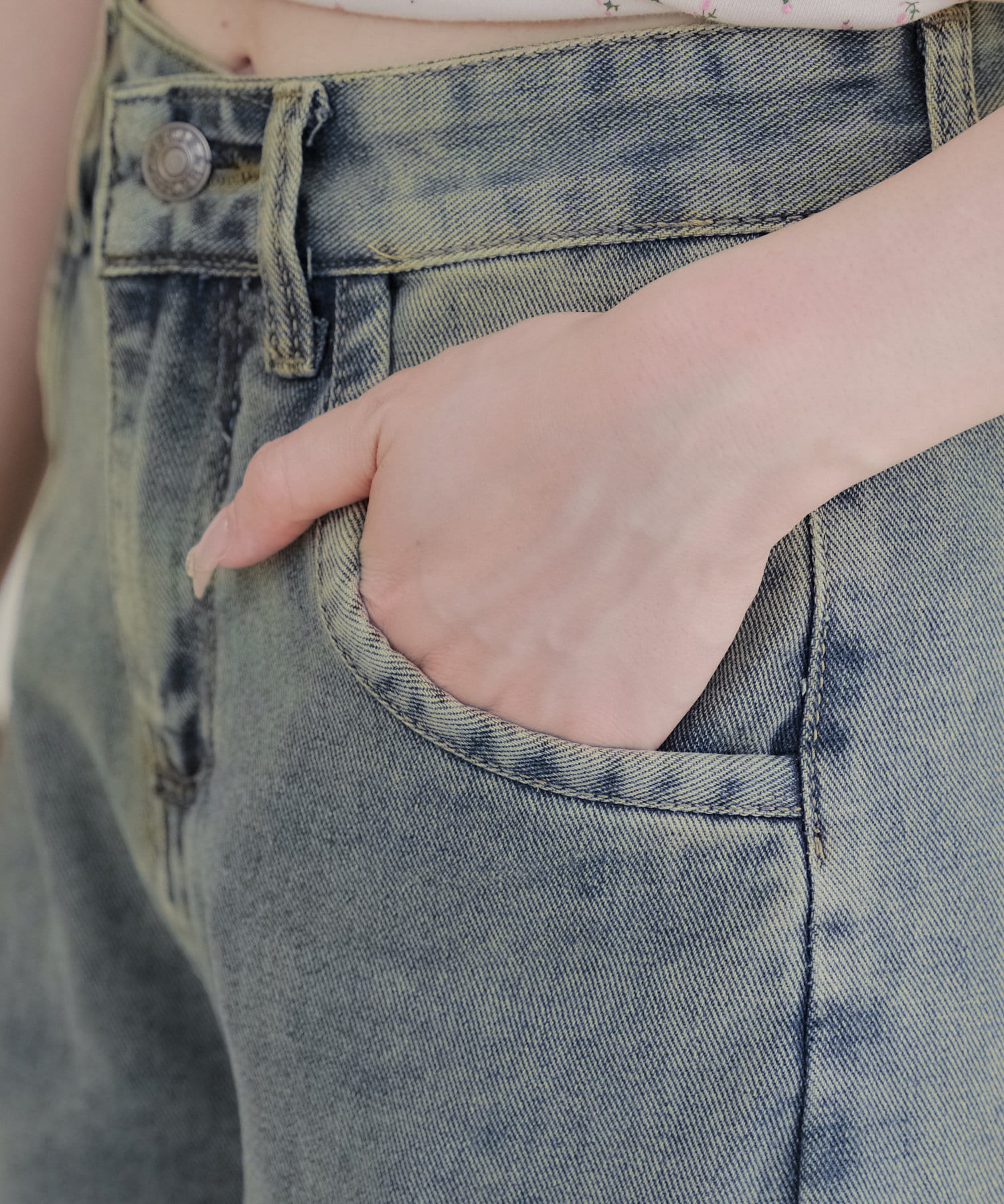 NICE CLAUP / OLIVE des OLIVE OUTLET(ナイスクラップ  / オリーブ デ オリーブ アウトレット) フェードバギーデニム