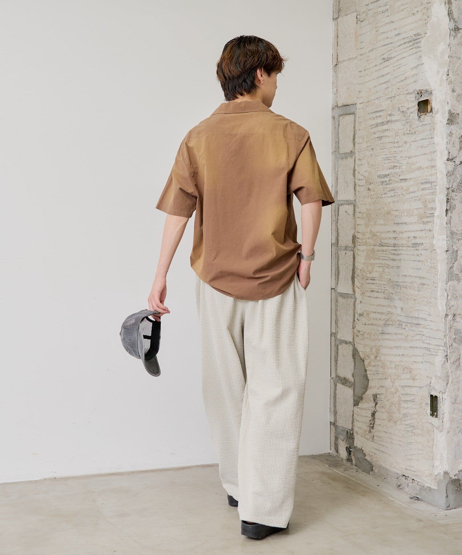 ウェア sksksk516516 WHIMSIC/SETUP対応】ストレッチシアサッカーイージーパンツ