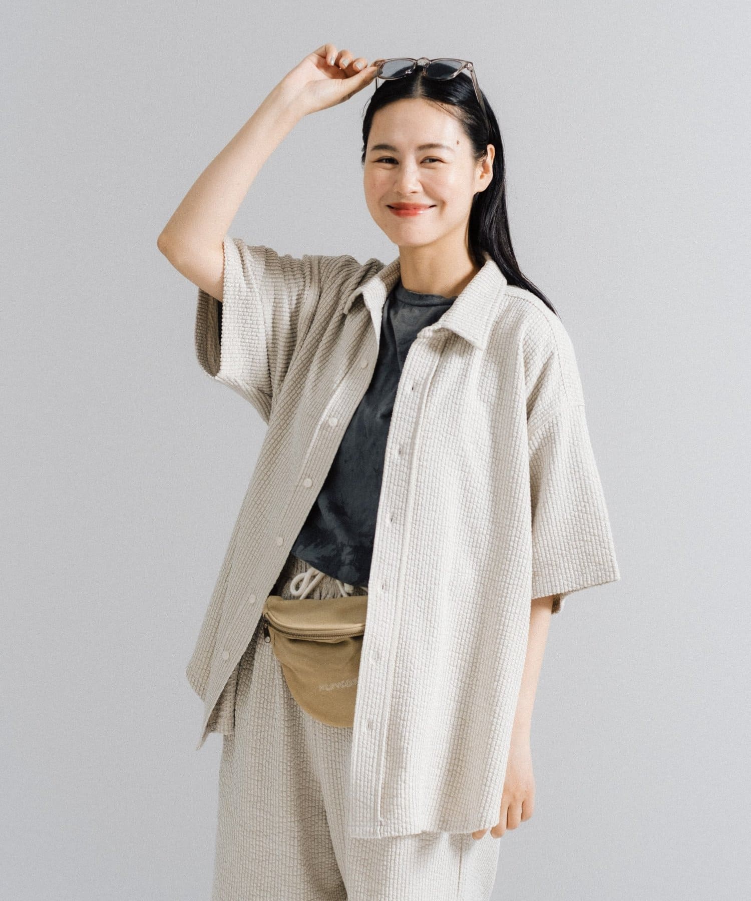 Kastane - 【WHIMSIC/SETUP対応】ストレッチシアサッカーショートスリーブシャツ WHIMSIC/SETUP対応】ストレッチシアサッカーショートスリーブ