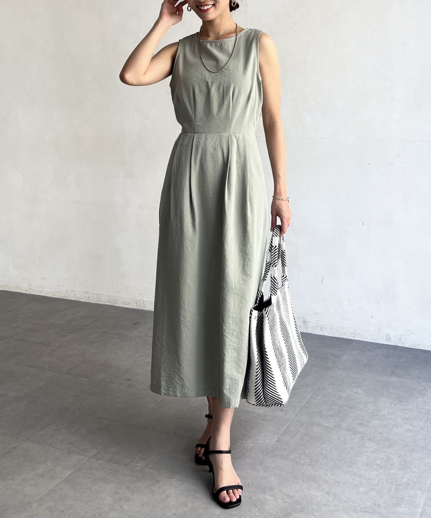 【新品】Iラインニットワンピース　シェトワ Chez toi｜Iラインキャミワンピース×ニットプルオーバー