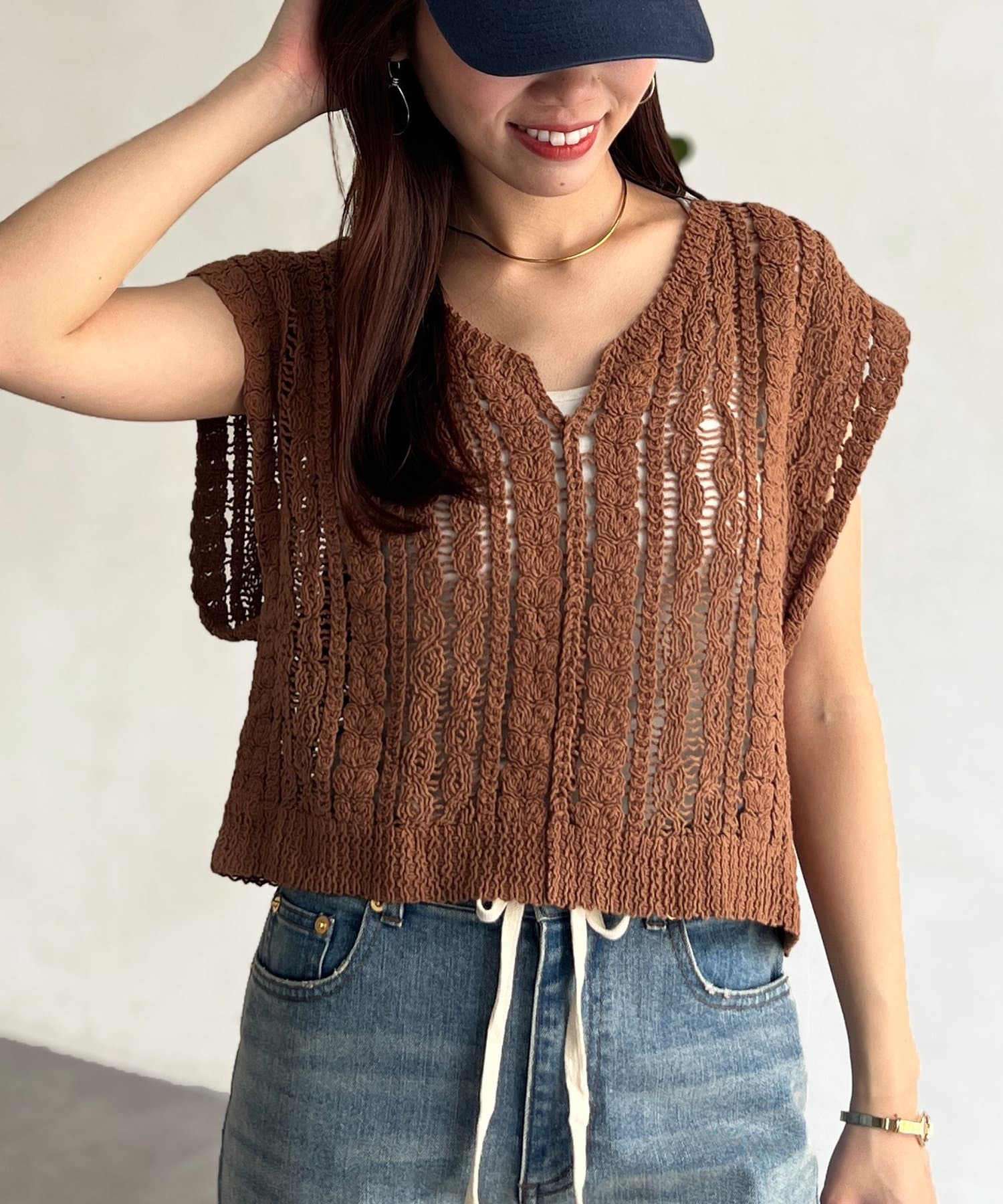 【2025年製 新品】 toi(シェトワ)レディース Chez | かぎ針ニット | CLOSET PAL トップス
