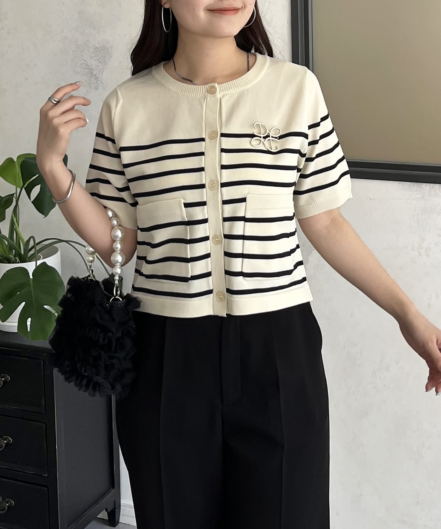 prose verse(プロズヴェール) 【ブローチセット】ショートカーディガン