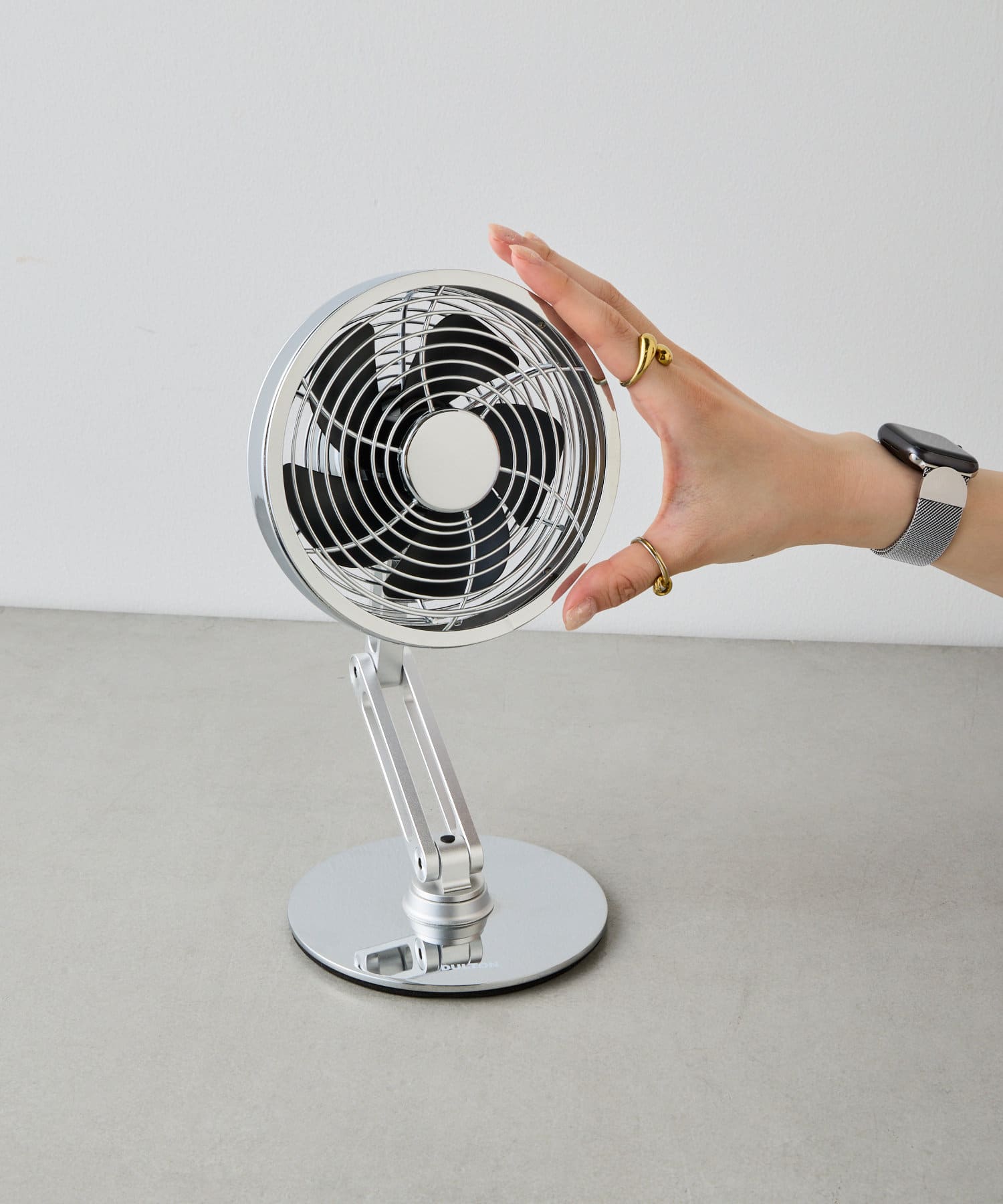 SWING ARM DESK FAN CR/BK スウィング アームデスクファン