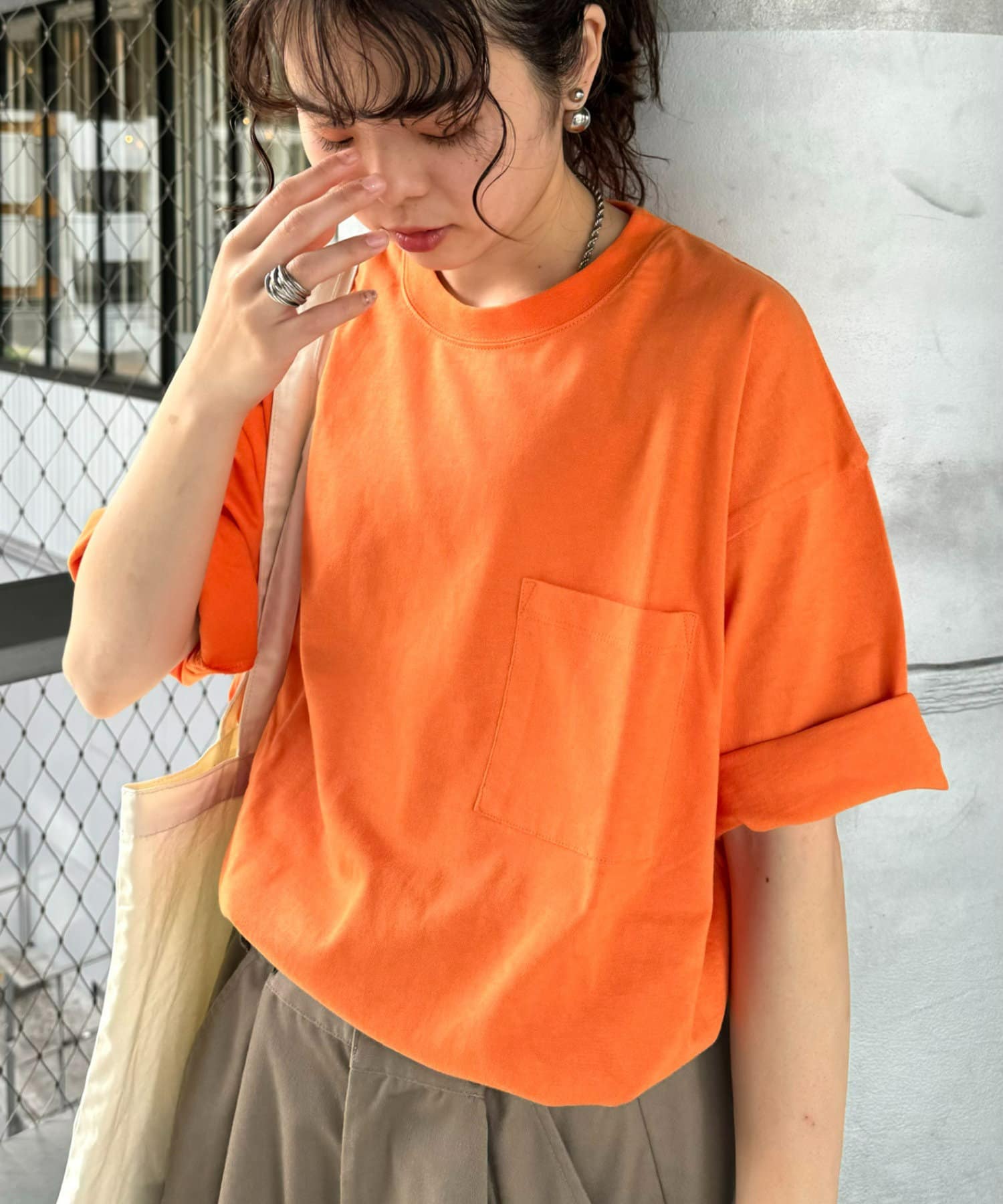 OUTLET(アウトレット) 【CIAOPANIC TYPY】コットンクルーネックポケット半袖Tシャツ