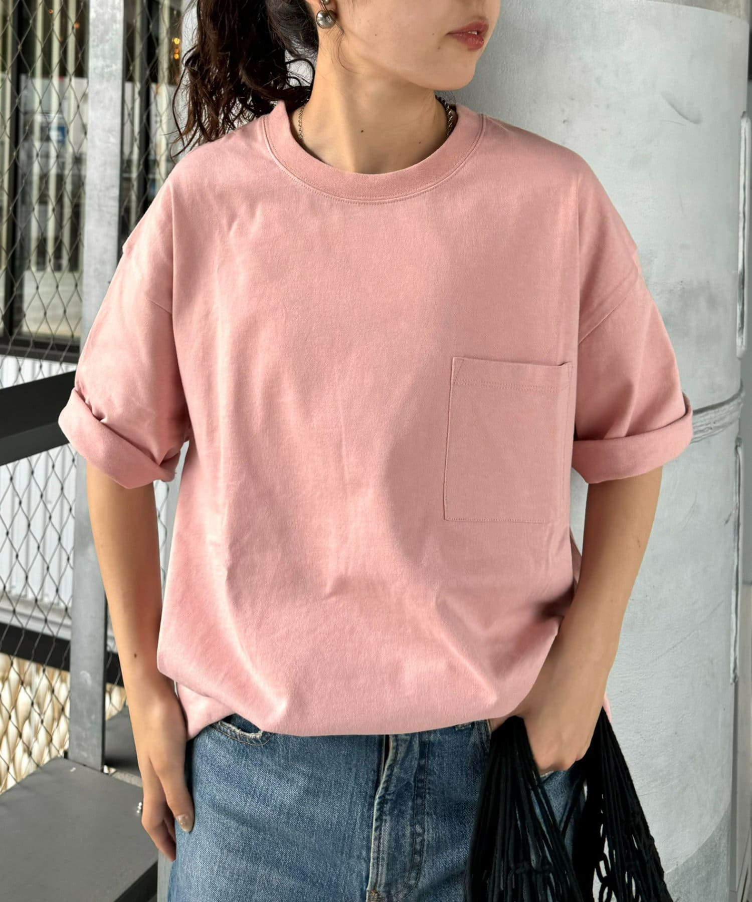 OUTLET(アウトレット) 【CIAOPANIC TYPY】コットンクルーネックポケット半袖Tシャツ