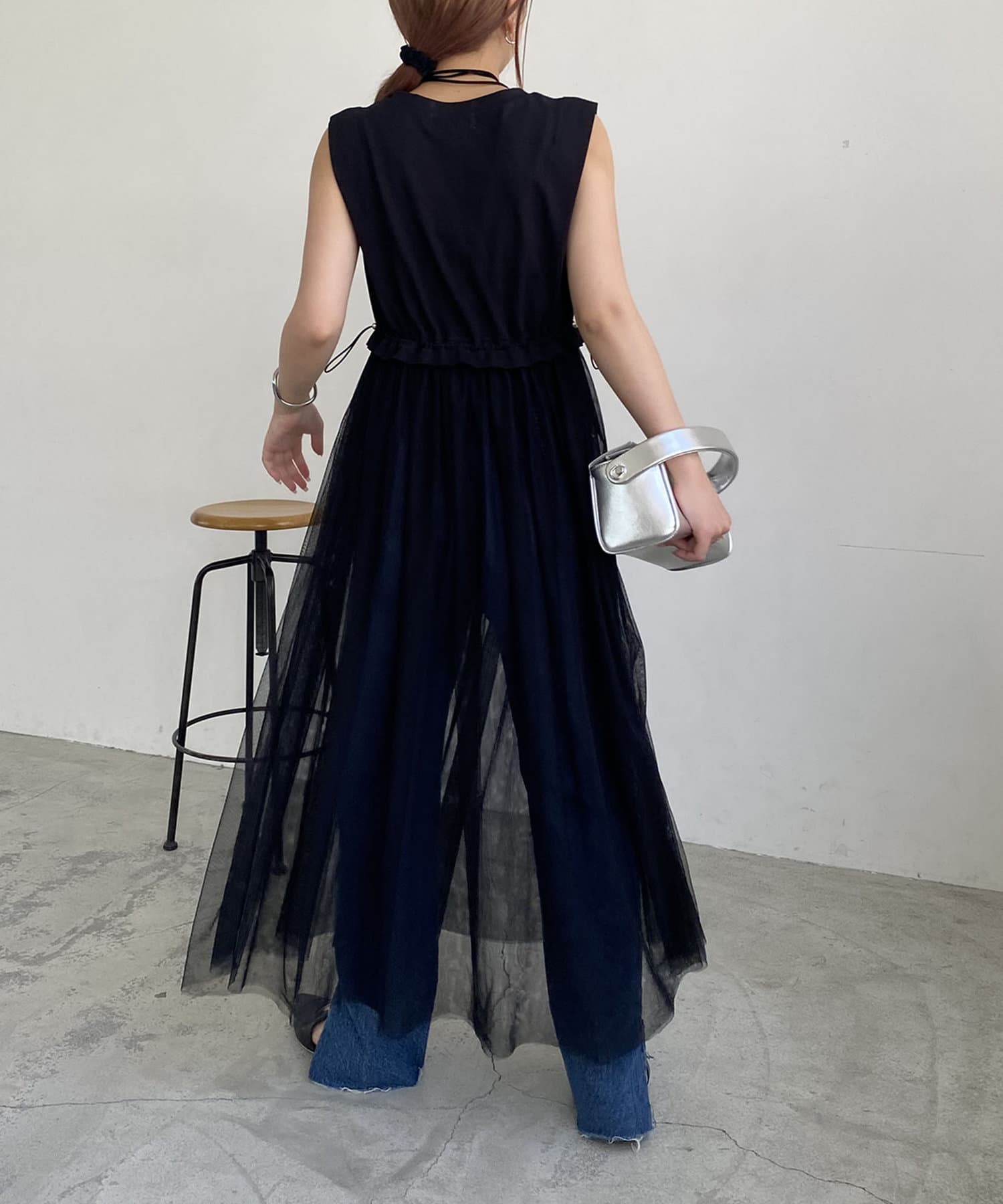 OUTLET(アウトレット) 【CAPRICIEUX LE'MAGE】ドッキングチュールワンピース