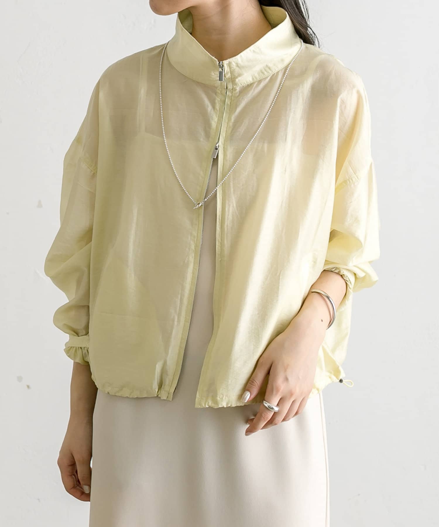 マレットメット　シアーブルゾン バルーンシアージップアップブルゾン[40814223]natural mist
