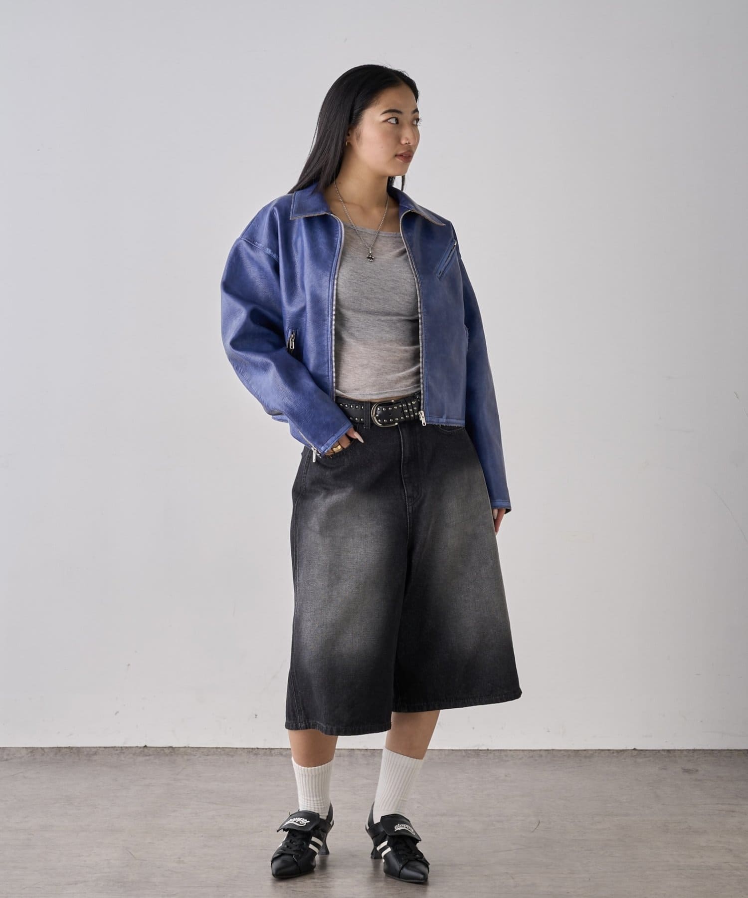 OUTLET(アウトレット) 【WHO'S WHO gallery】ボンディングレザージャケット