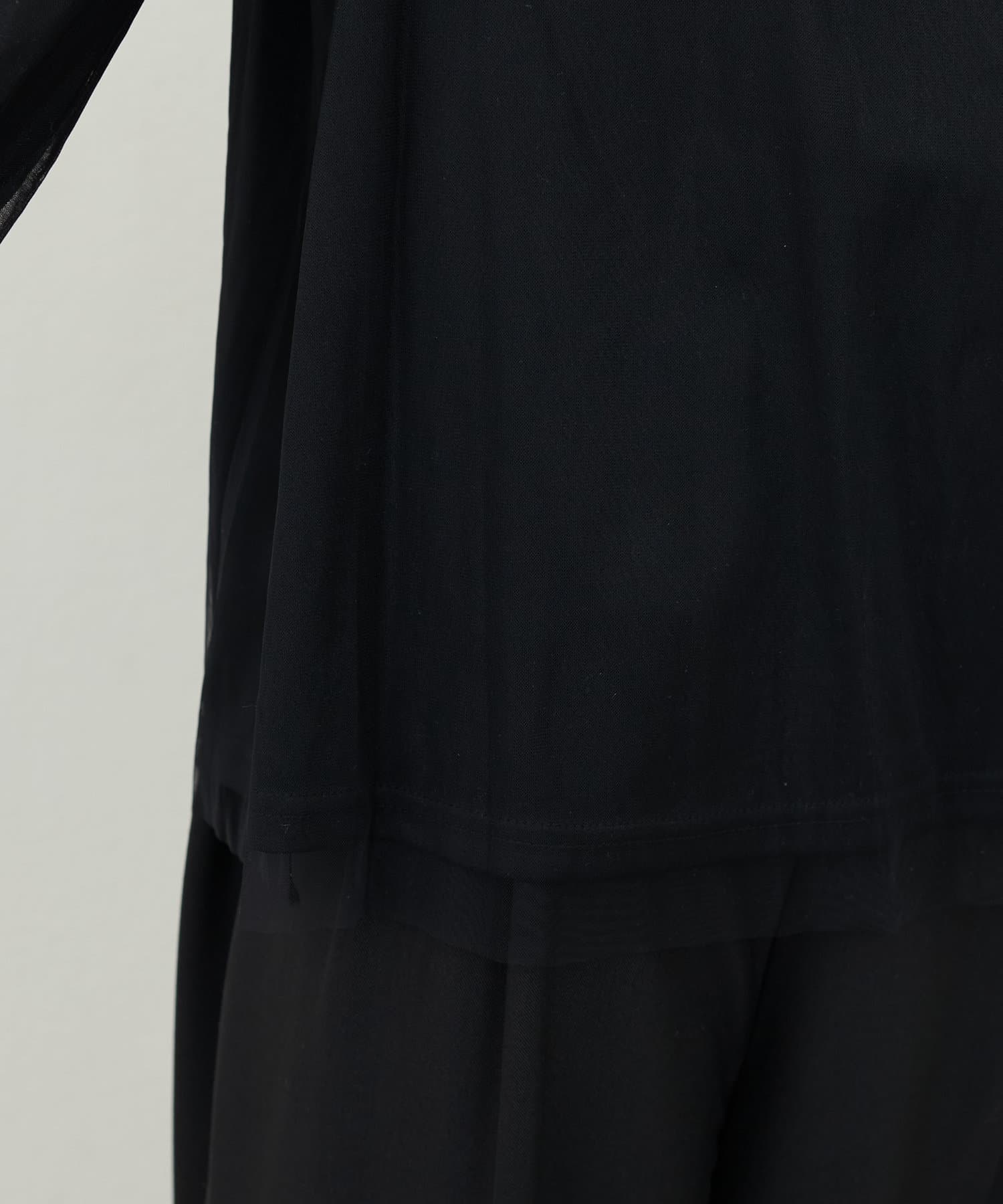 NICE CLAUP / OLIVE des OLIVE OUTLET(ナイスクラップ  / オリーブ デ オリーブ アウトレット) 【natural couture】チュールギャザートップス