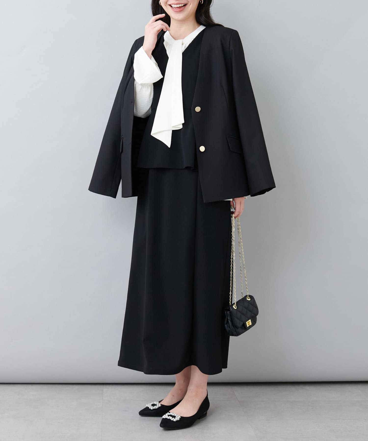 NICE CLAUP / OLIVE des OLIVE OUTLET(ナイスクラップ  / オリーブ デ オリーブ アウトレット) 【natural couture】セレモニーワンピース+ブラウスセット