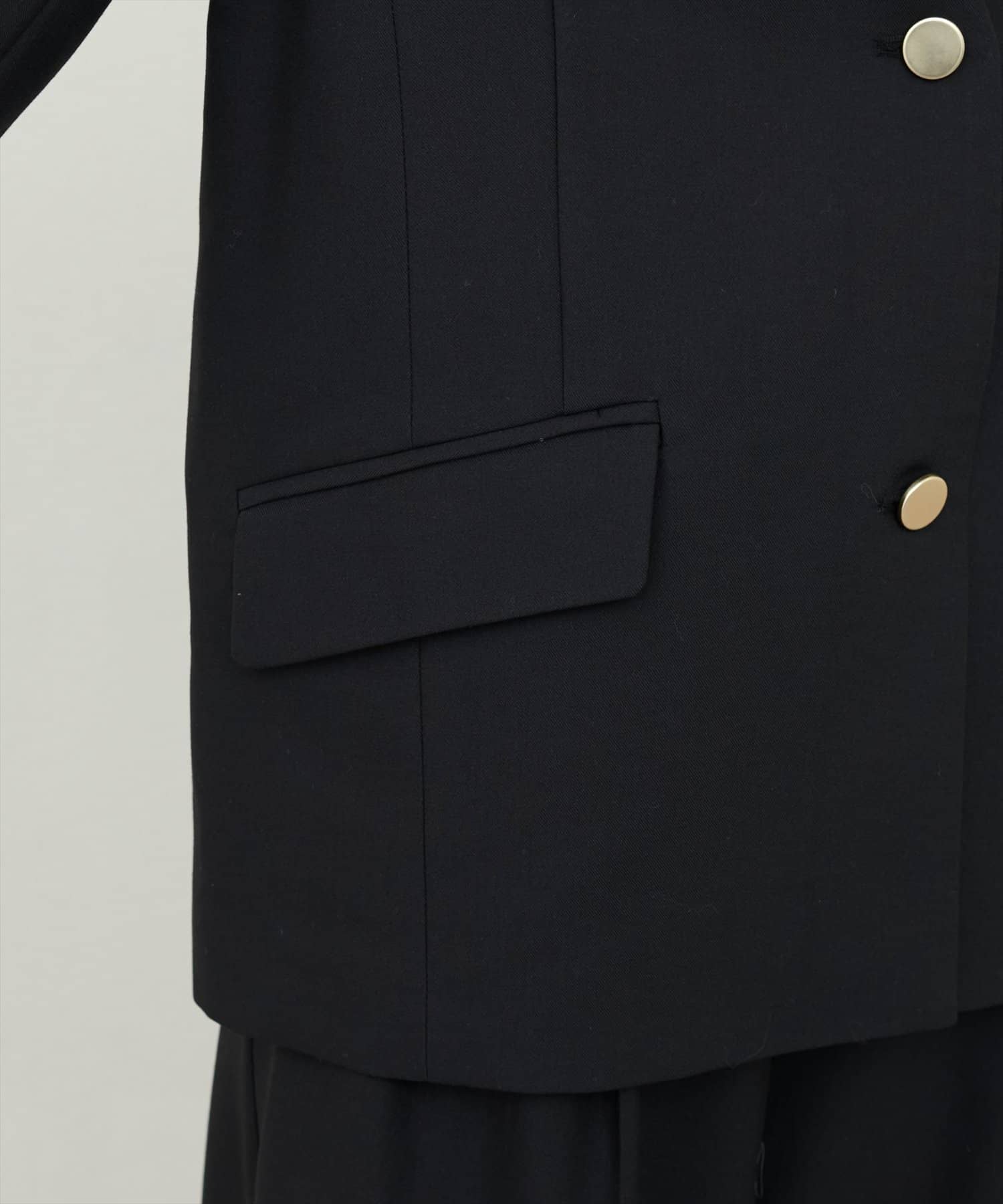 NICE CLAUP / OLIVE des OLIVE OUTLET(ナイスクラップ  / オリーブ デ オリーブ アウトレット) 【natural couture】薄金釦ノーカラージャケット