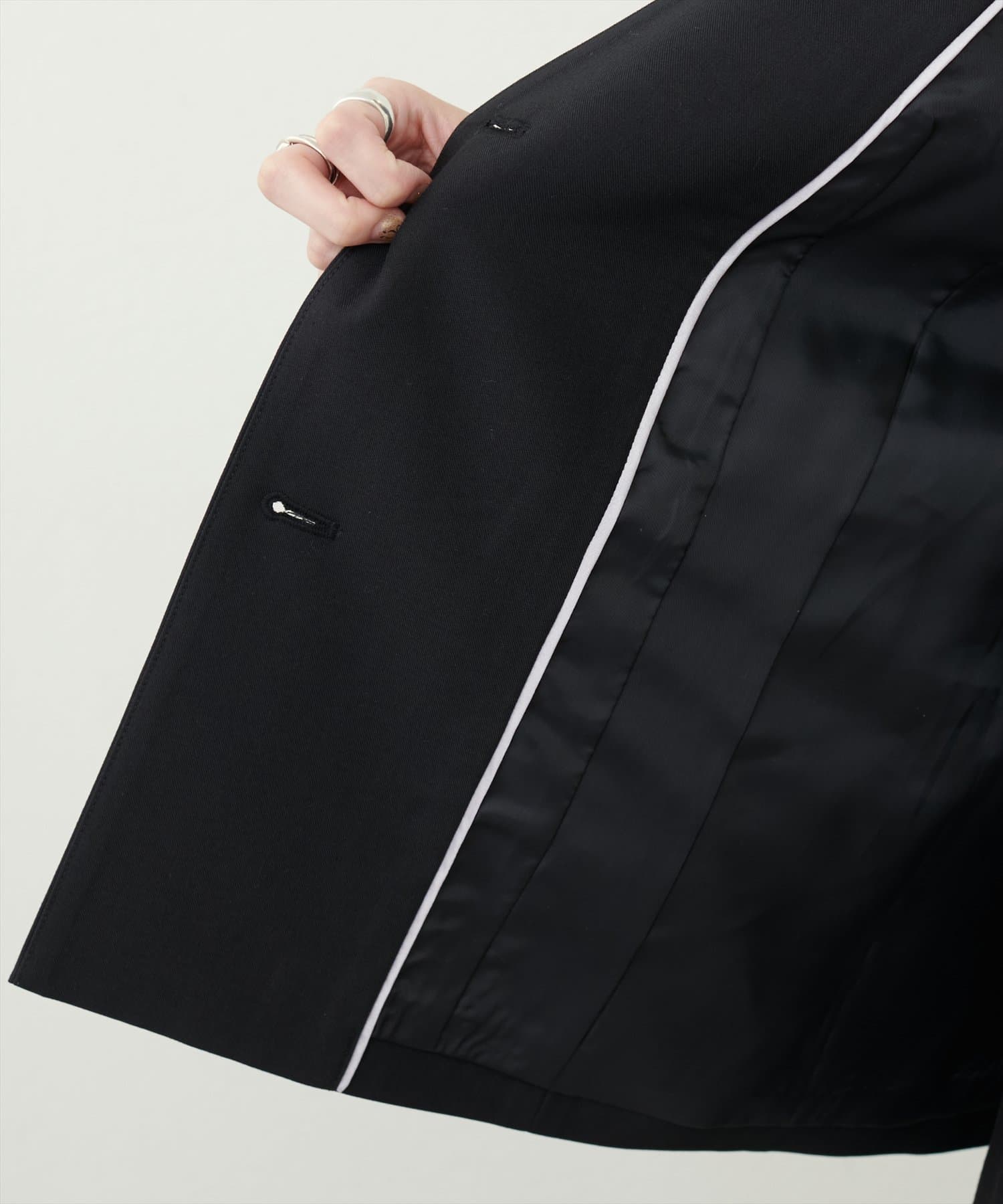 NICE CLAUP / OLIVE des OLIVE OUTLET(ナイスクラップ  / オリーブ デ オリーブ アウトレット) 【natural couture】薄金釦ノーカラージャケット