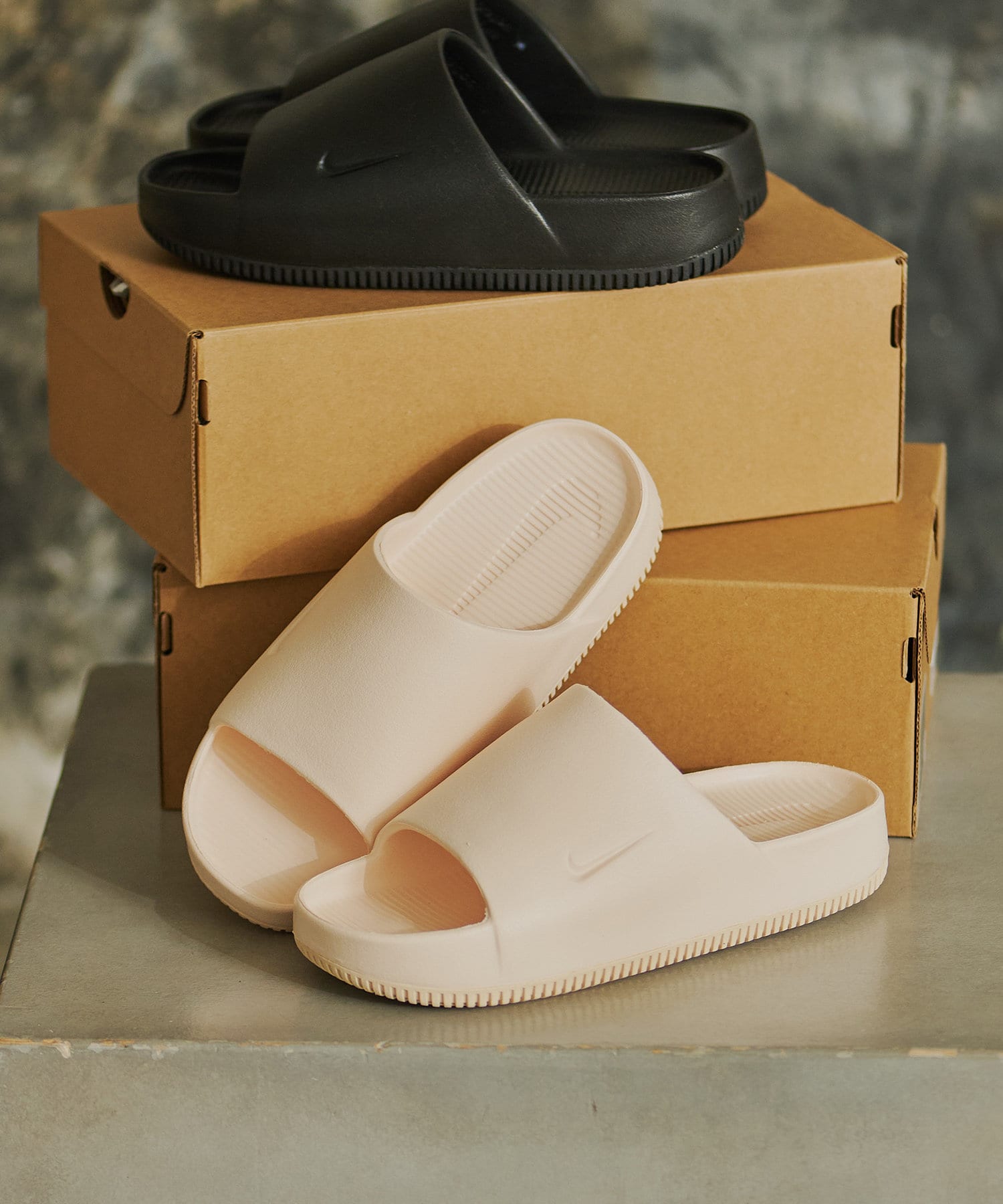 25cm ベージュ ファー ナイキ カーム ミュール サンダル クロッグ 25cm ベージュ ファー ナイキ カーム ミュール サンダル