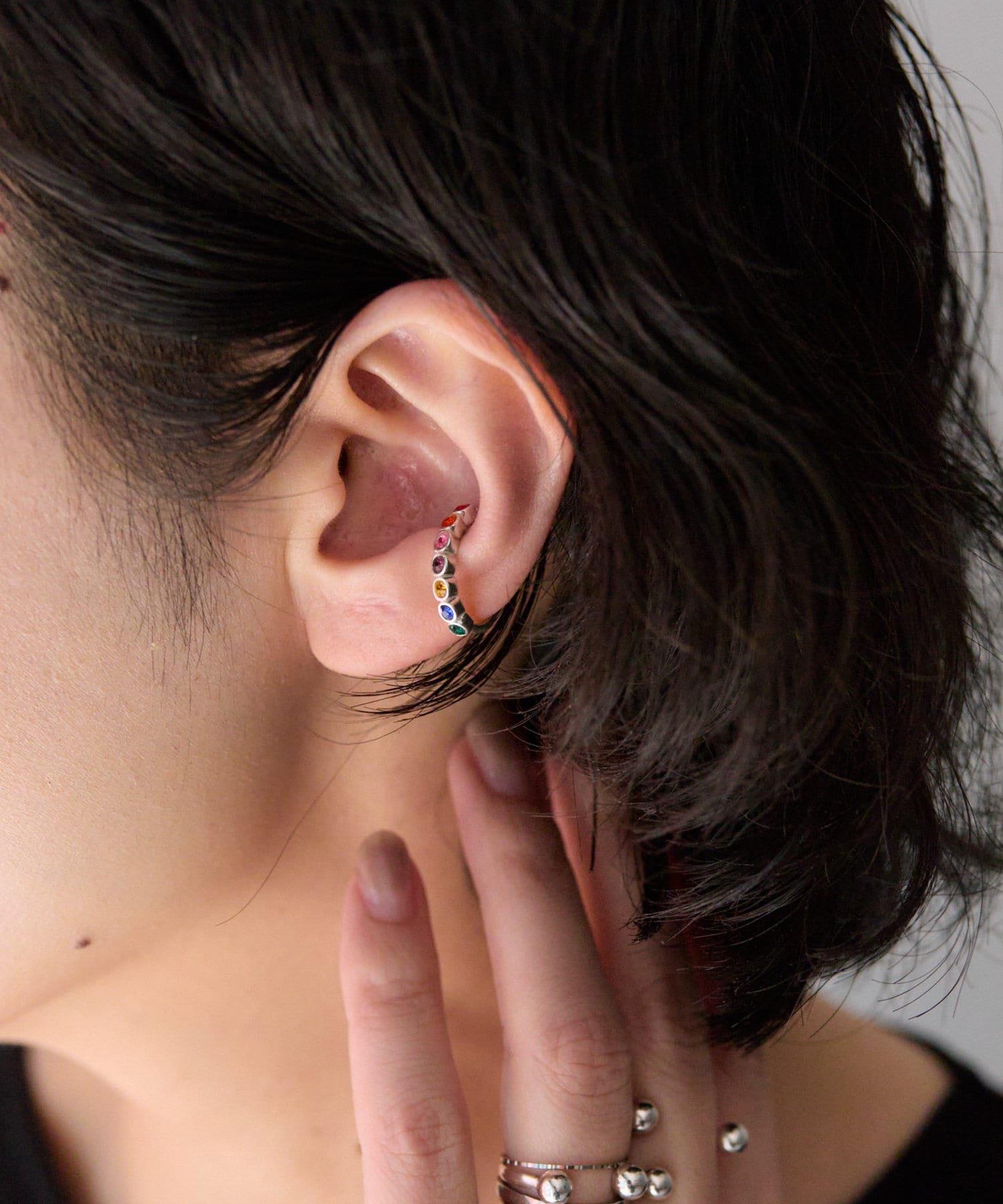 ear PAPILLONNER(イア パピヨネ) レインボーイヤーカフ《WEB限定/スターリングシルバー使用》