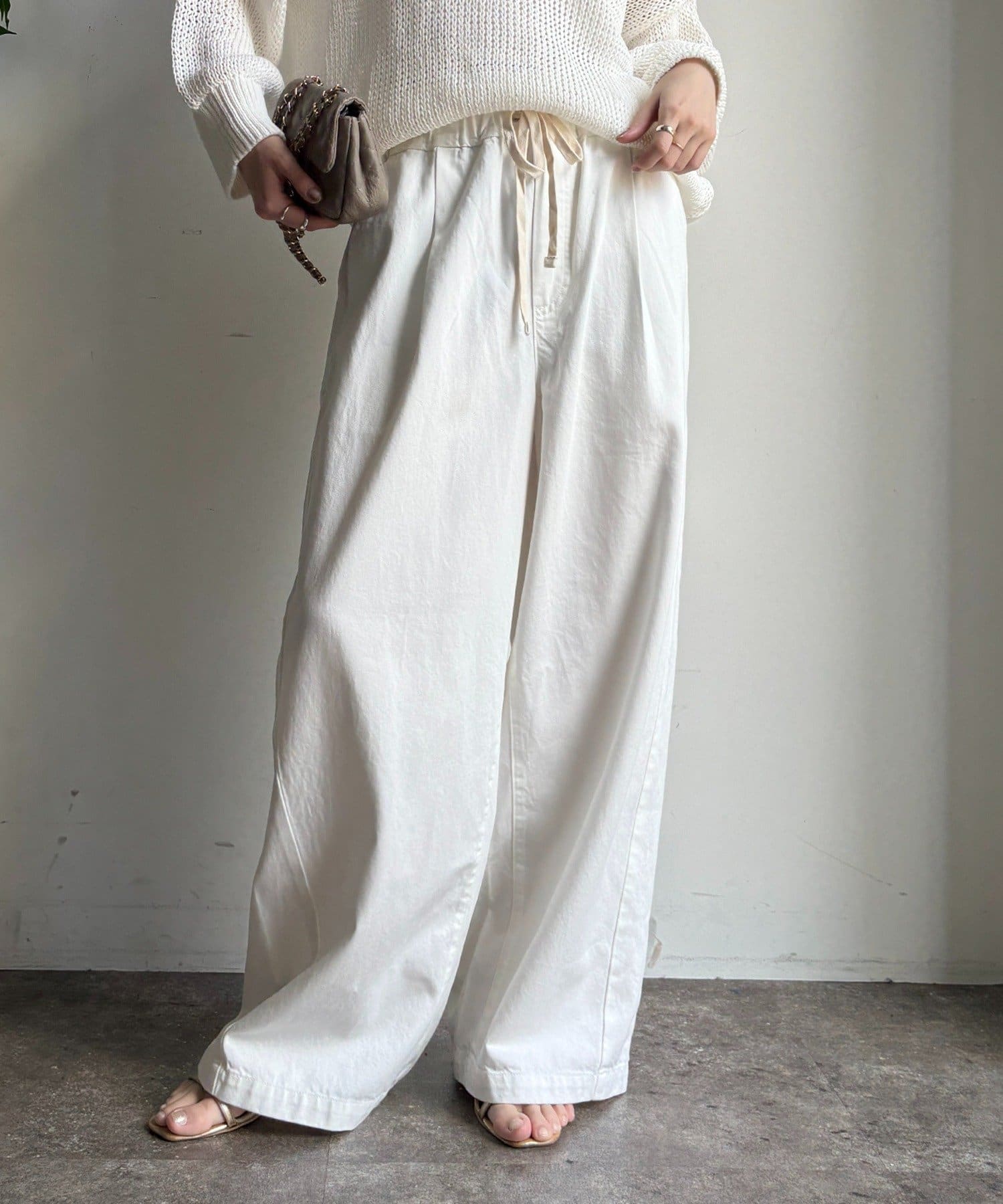 DOUDOU(ドゥドゥ) 【完売カラー再追加！】デニムワイドイージーパンツ