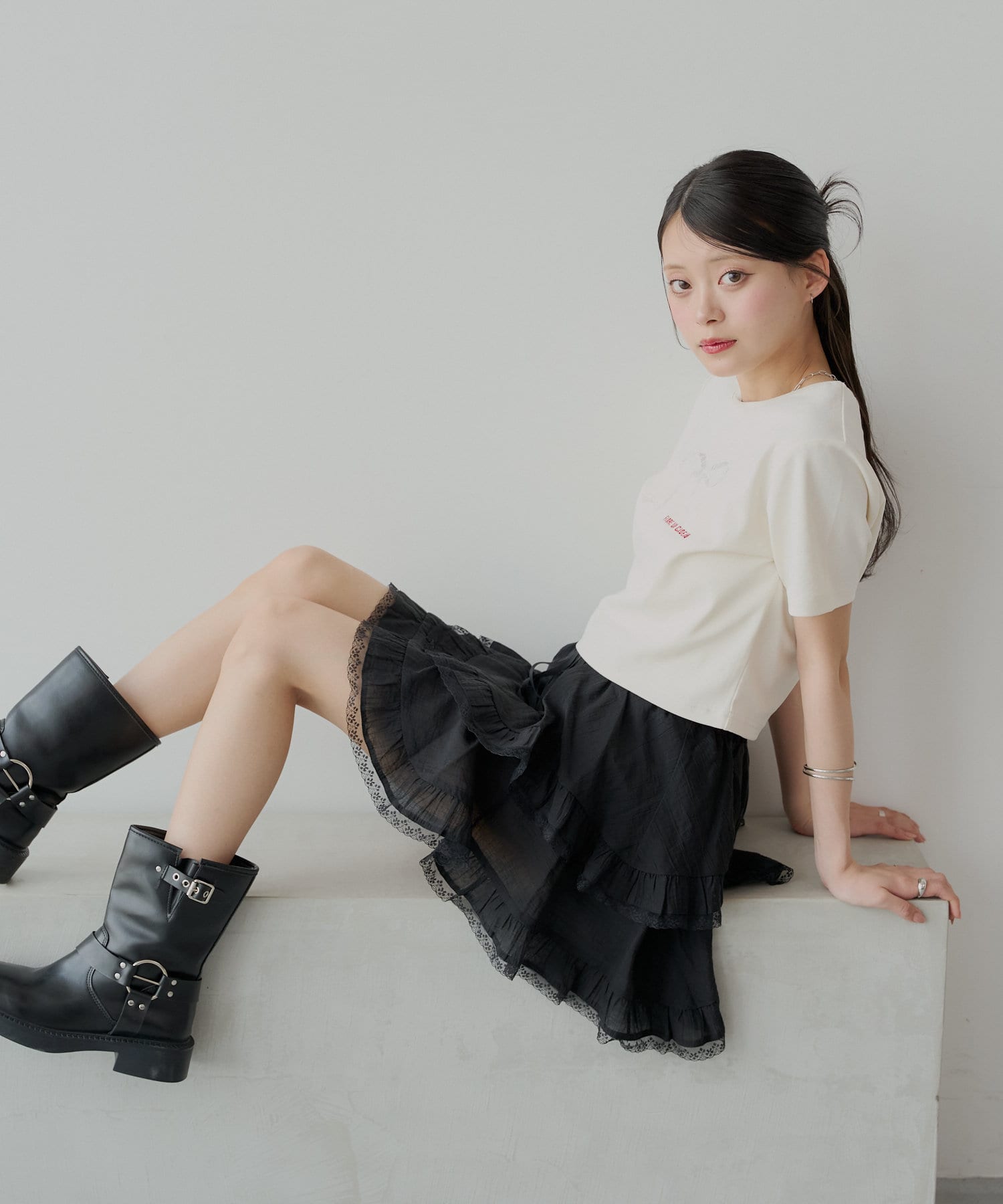 Chico(チコ) イレヘムフリルミニスカパン