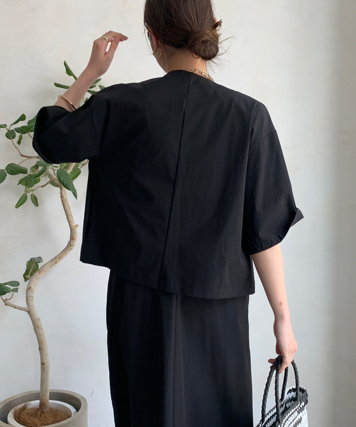 DOUDOU(ドゥドゥ) 【WEB限定】接触冷感5分袖ジャケット