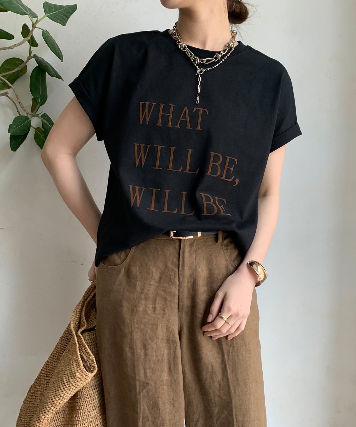 DOUDOU(ドゥドゥ) 【WEB限定】 汗染み防止加工フロッキーロゴTEE
