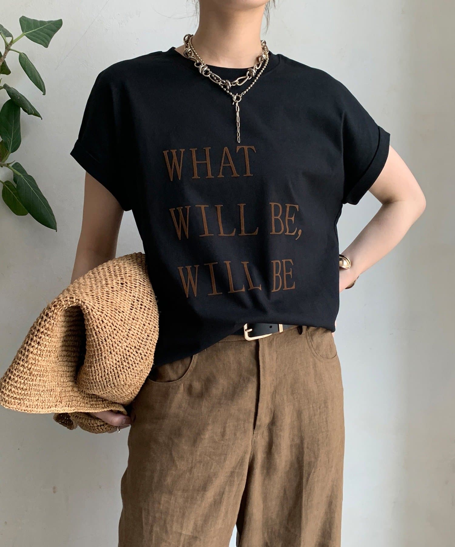 DOUDOU(ドゥドゥ) 【WEB限定】 汗染み防止加工フロッキーロゴTEE