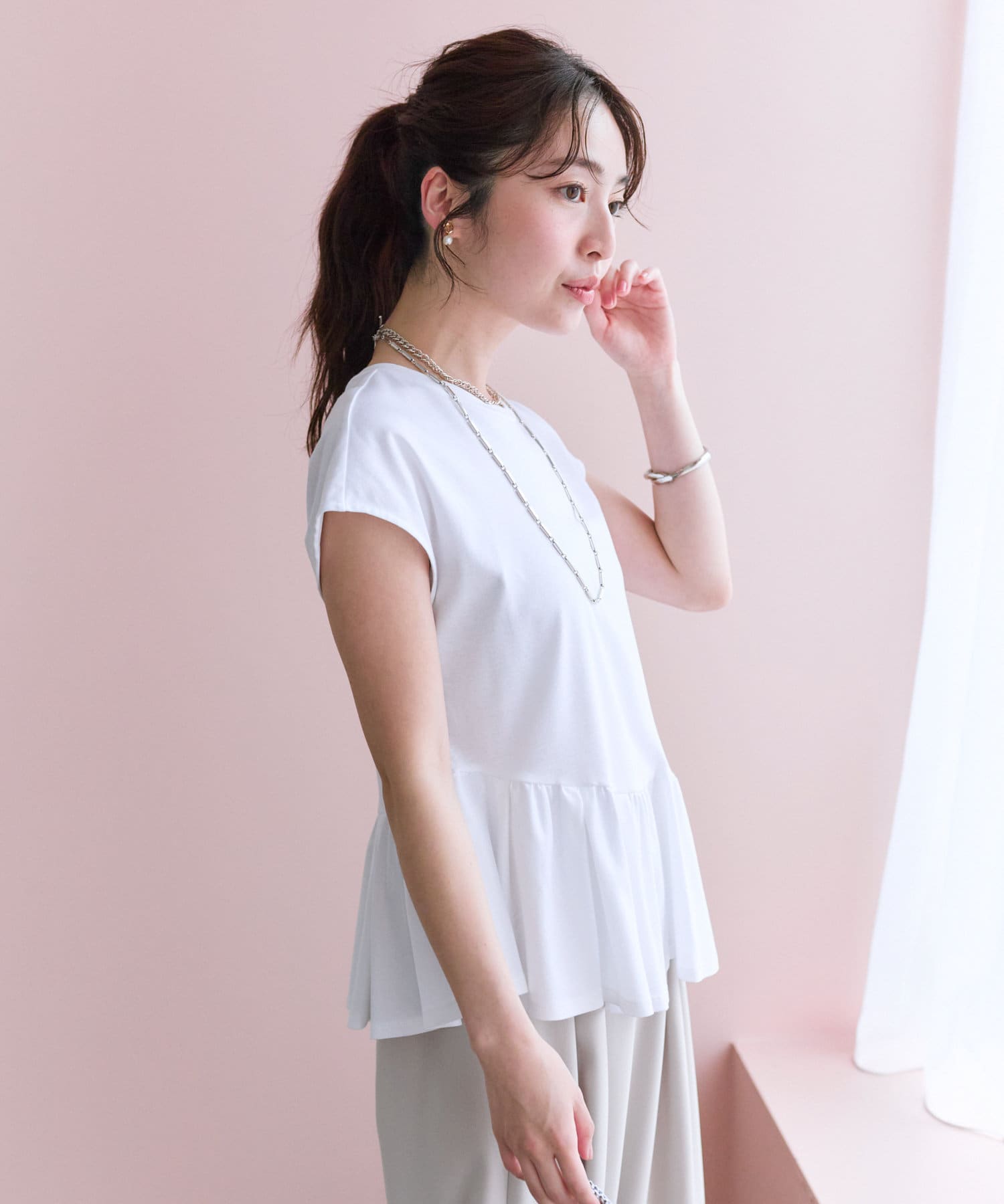 スタイルUP】アシメペプラムカットソー | La boutique BonBon