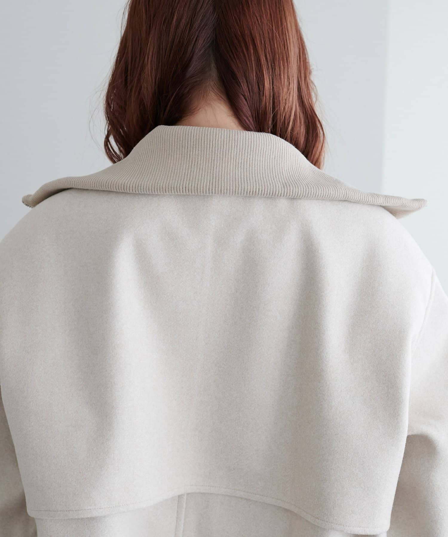 DISCOAT(ディスコート) 【リバイバル/2way/ミドルアウター】リブカラーミドルジップコート《WEB限定》