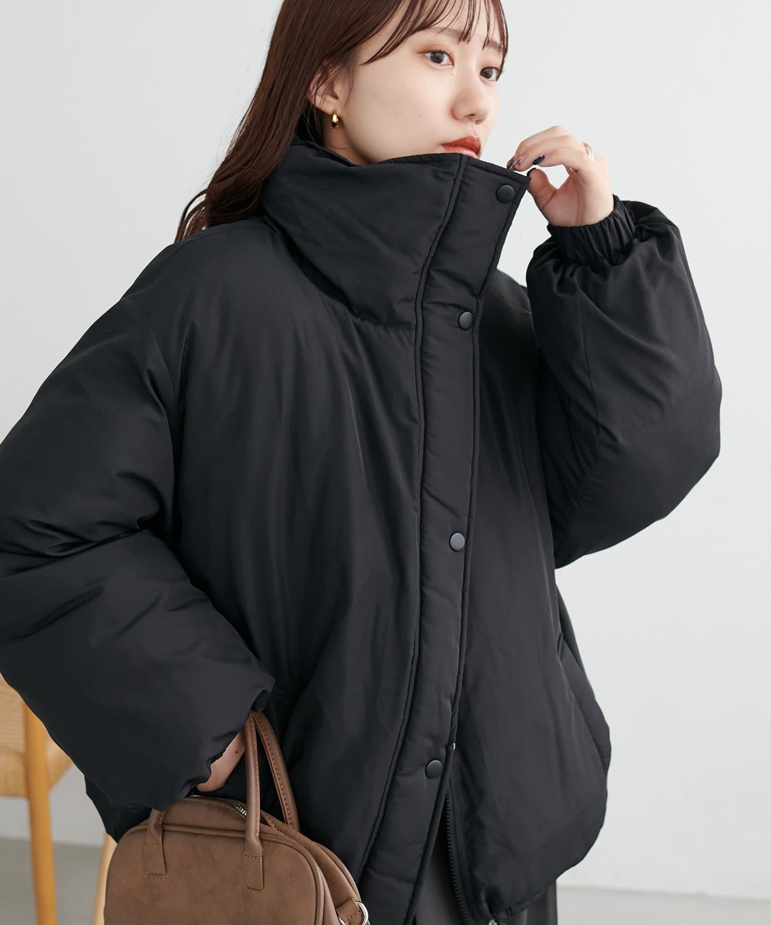 週末限定！超美品、  ダウンジャケット XS 万能アウター/マフラーいらず◎/WEB限定】袖ボリュームショートダウン