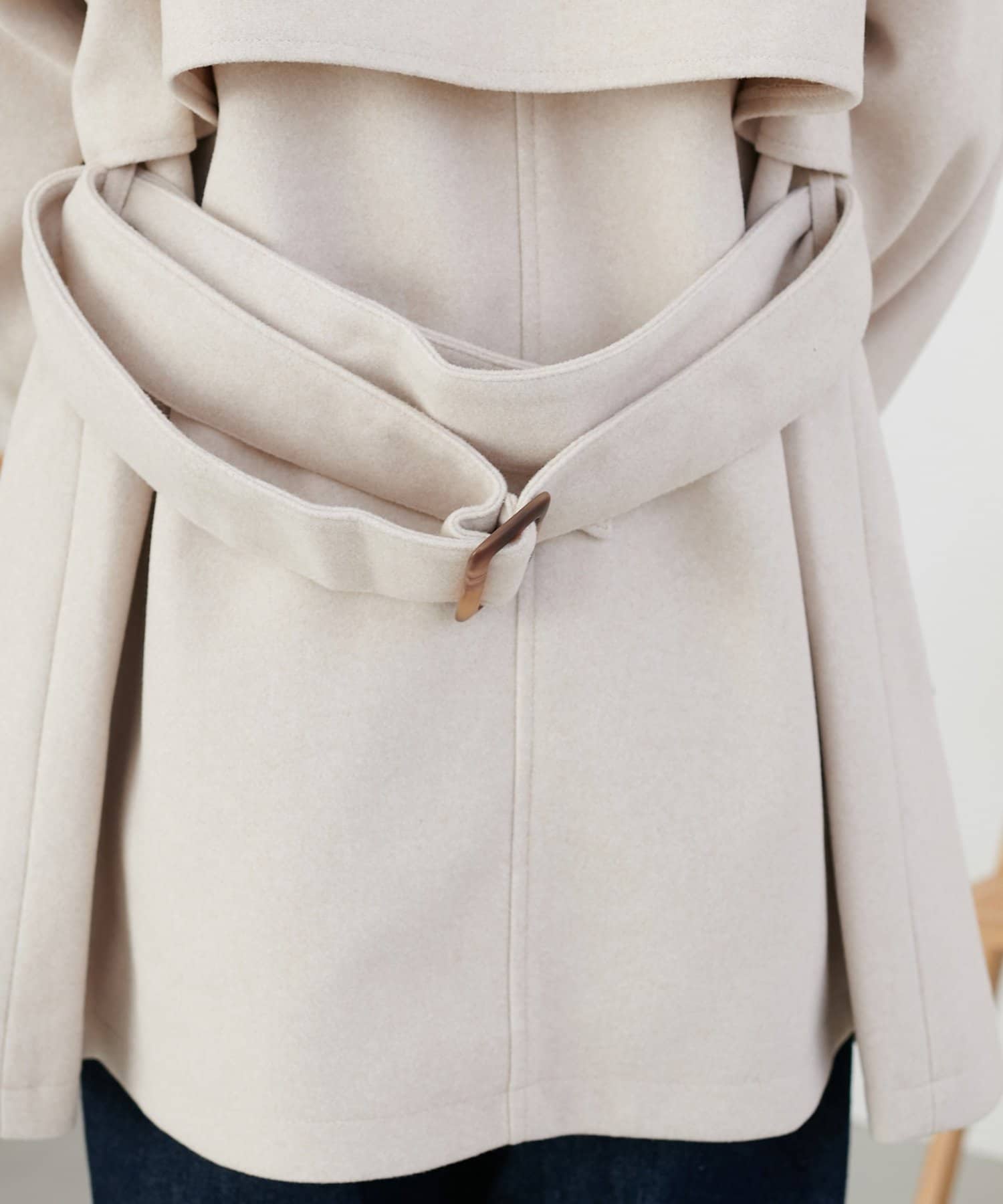 DISCOAT(ディスコート) 【体型カバー/ベルト付き/6色展開】2WAYカラーミドルコート《WEB限定》