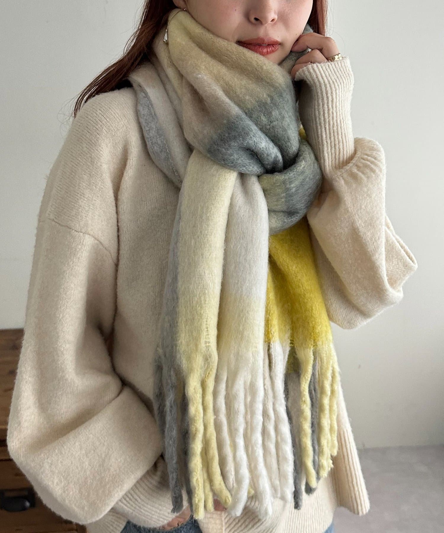 WEB限定】チェック柄マフラー | DISCOAT(ディスコート)レディース