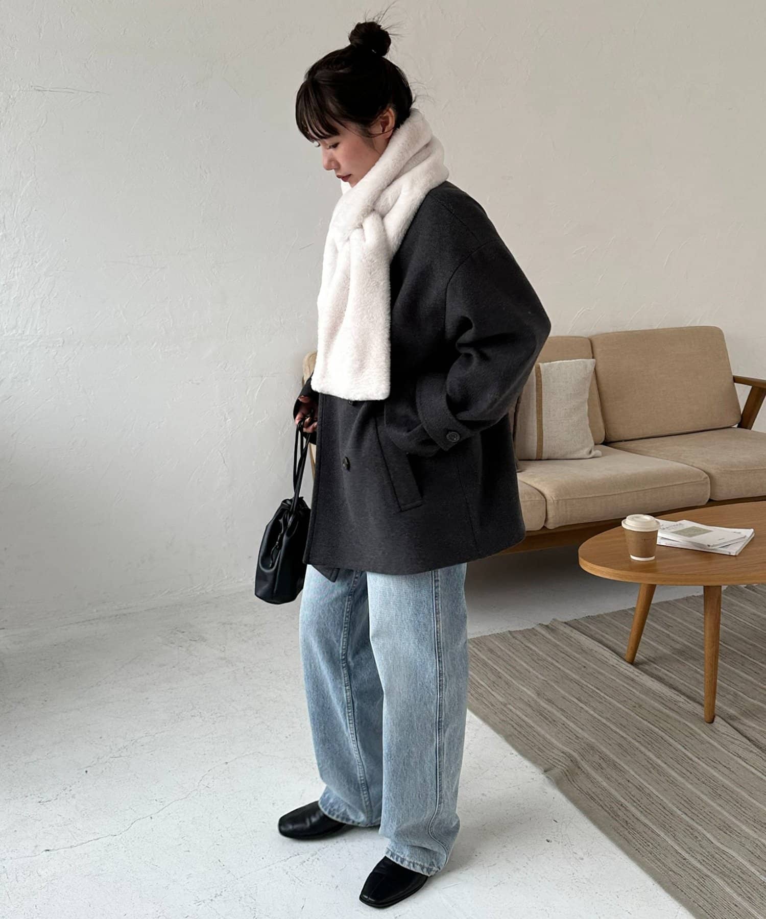 DISCOAT(ディスコート) 【WEB限定】フェイクファーマフラー