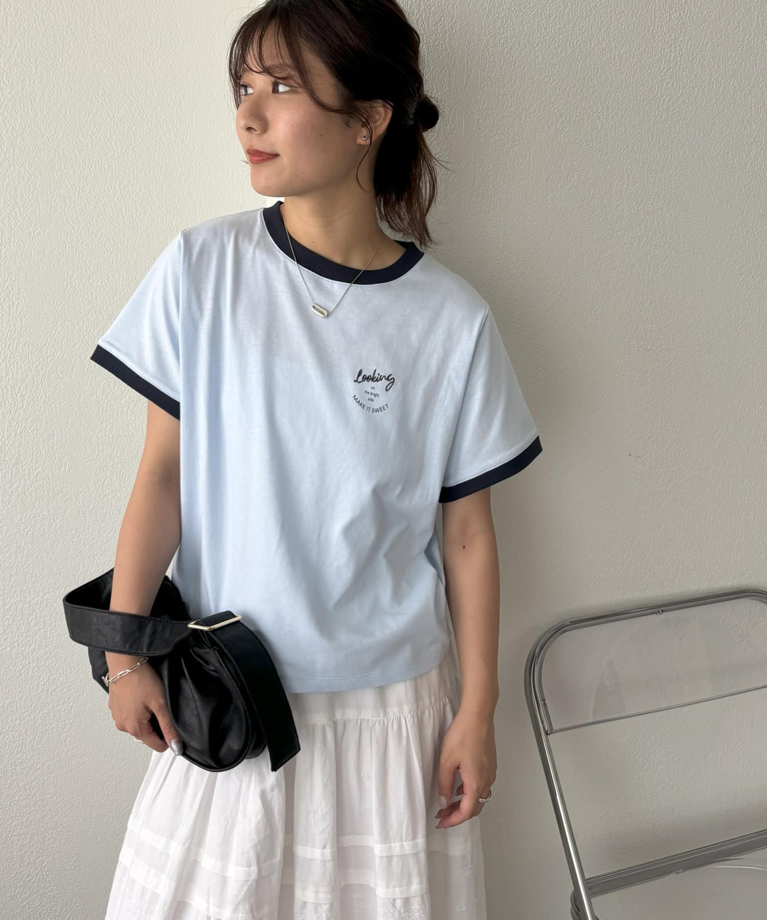 WEB限定】Lookingリンガーコンパクト半袖Tシャツ | DISCOAT(ディス