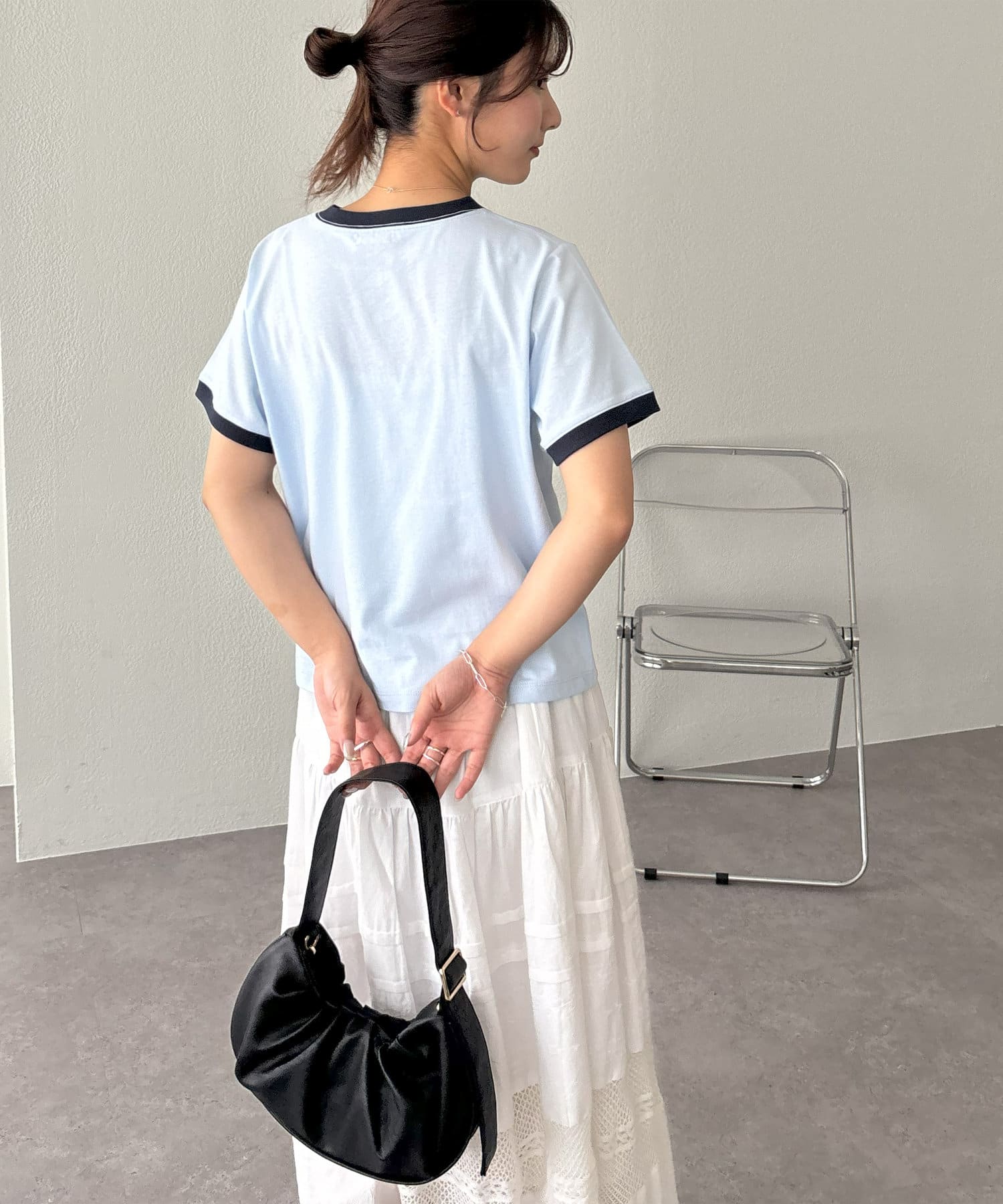 WEB限定】Lookingリンガーコンパクト半袖Tシャツ | DISCOAT(ディス
