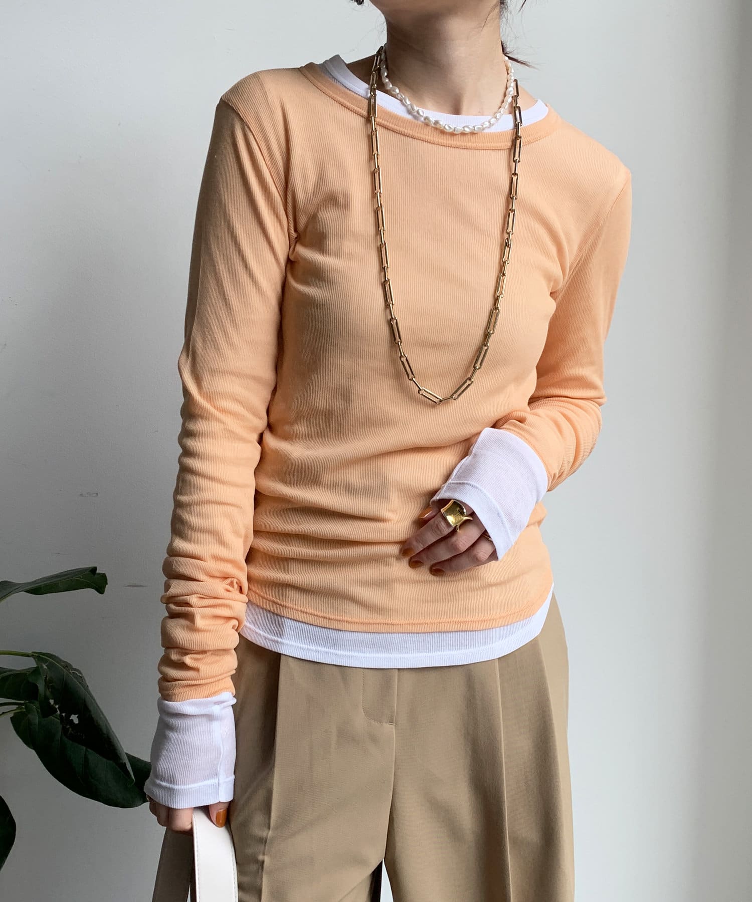 OUTLET(アウトレット) 【DouDou】シアーテレコロンTEE