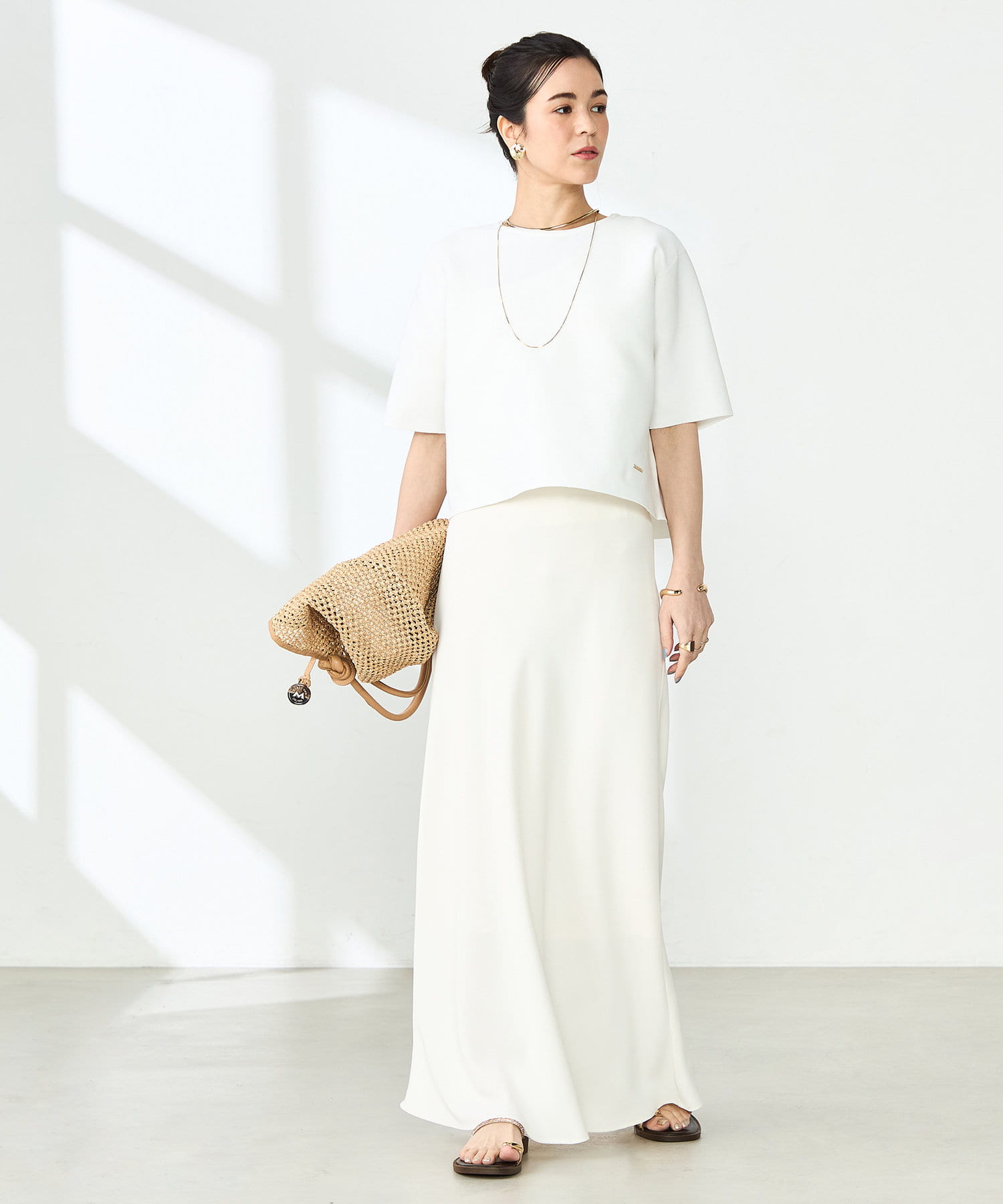 手洗い可能》ホールガーメントニットTシャツ | NOLLEY'S(ノーリーズ