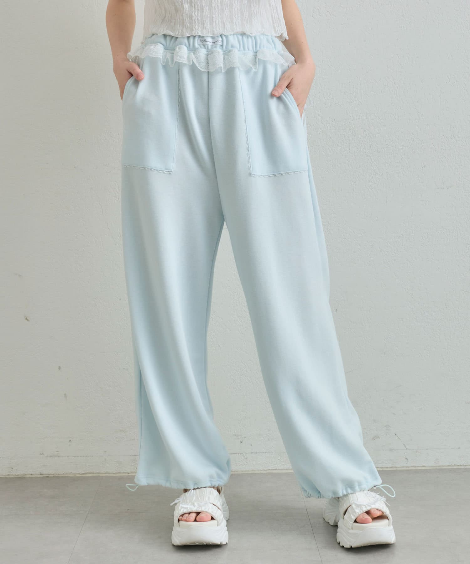 fiction tokyo ❤︎ フリルスウェットパンツ フリルスウェットパンツ /Frill Sweat Pants | FICTION TOKYO
