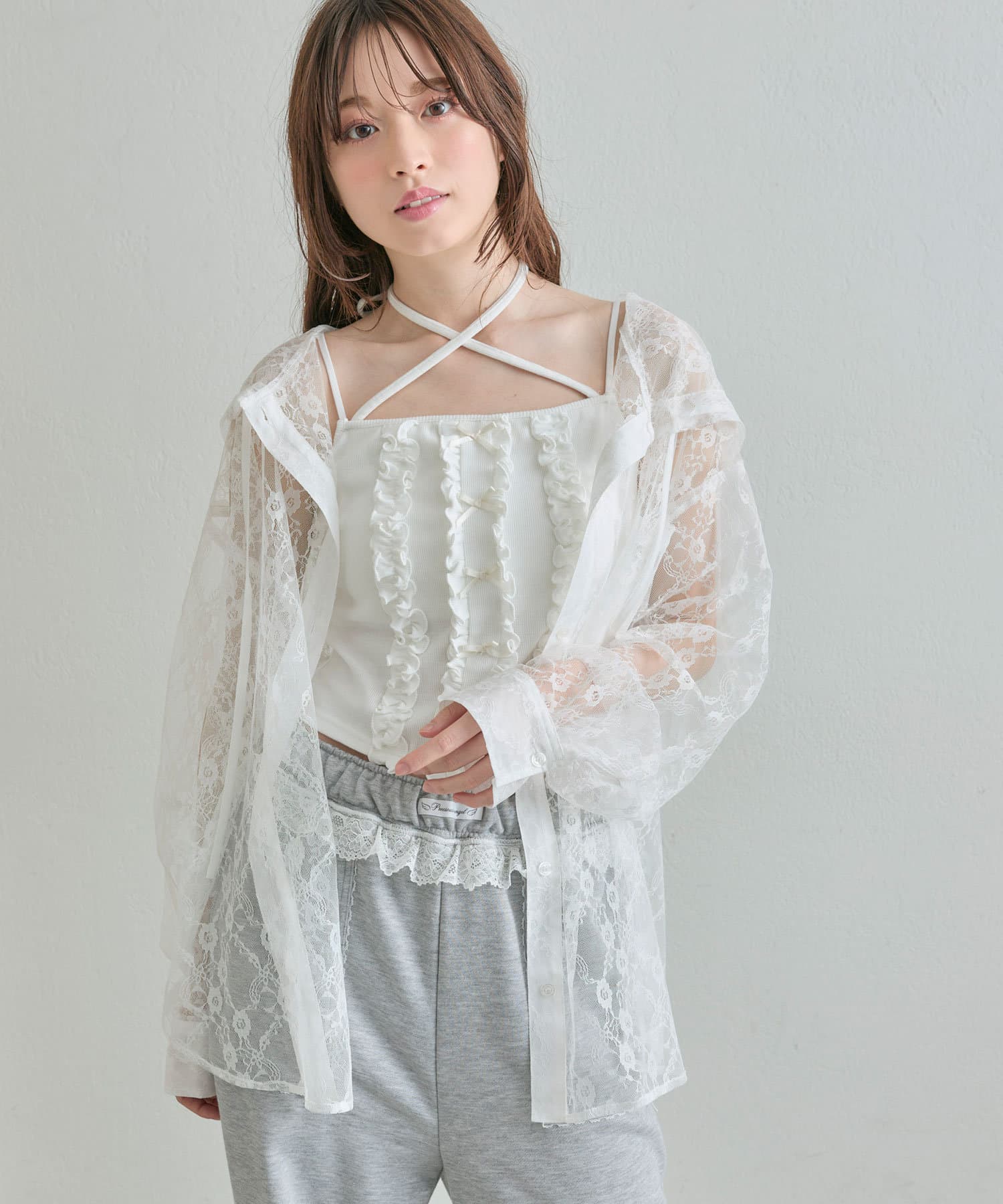 ribbonフリルキャミソール | OLIVE des OLIVE(オリーブ デ オリーブ