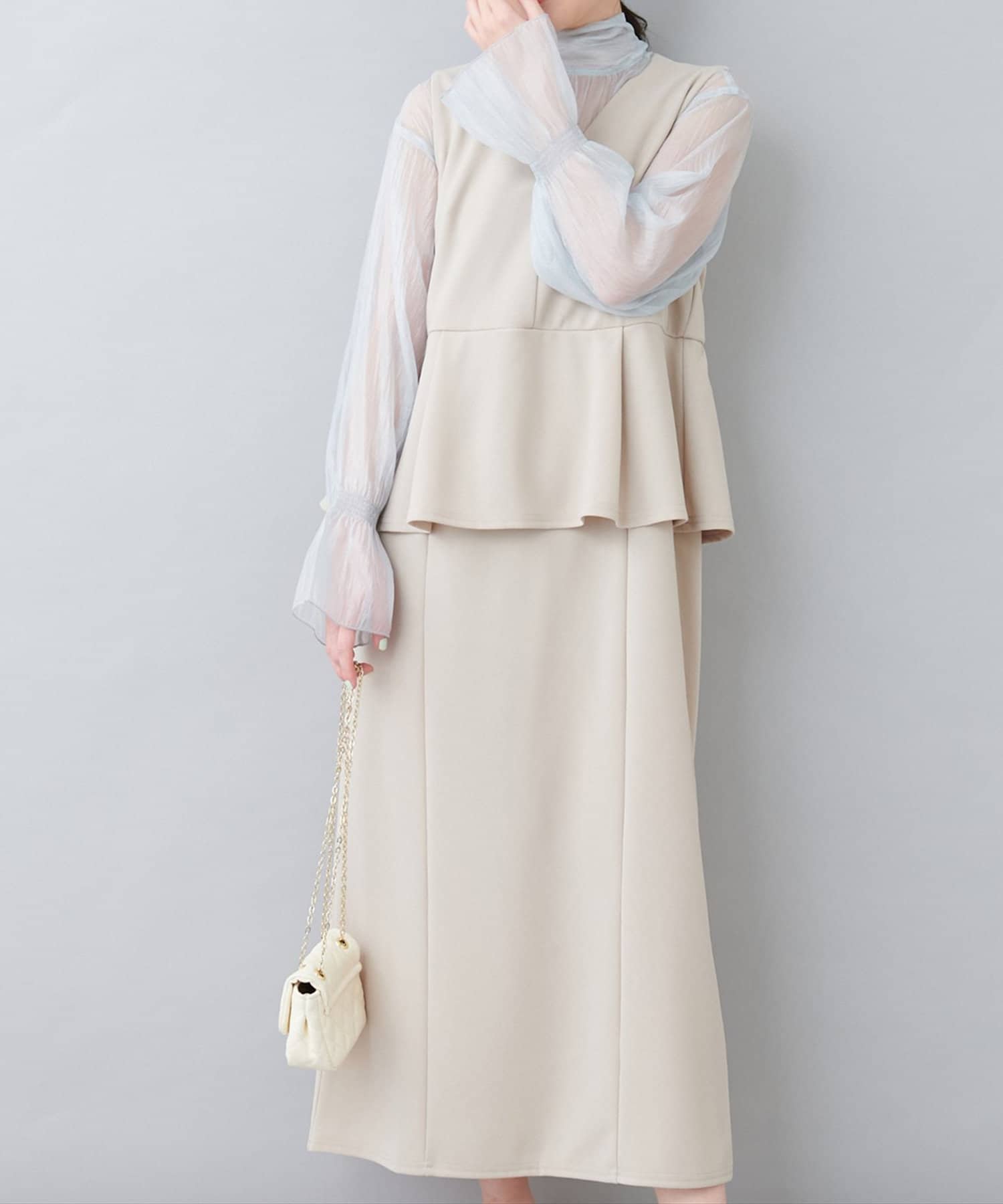 セレモニー　ワンピース、ブラウスセット　サイズ100 natural couture】セレモニーワンピース+ブラウスセット | NICE CLAUP