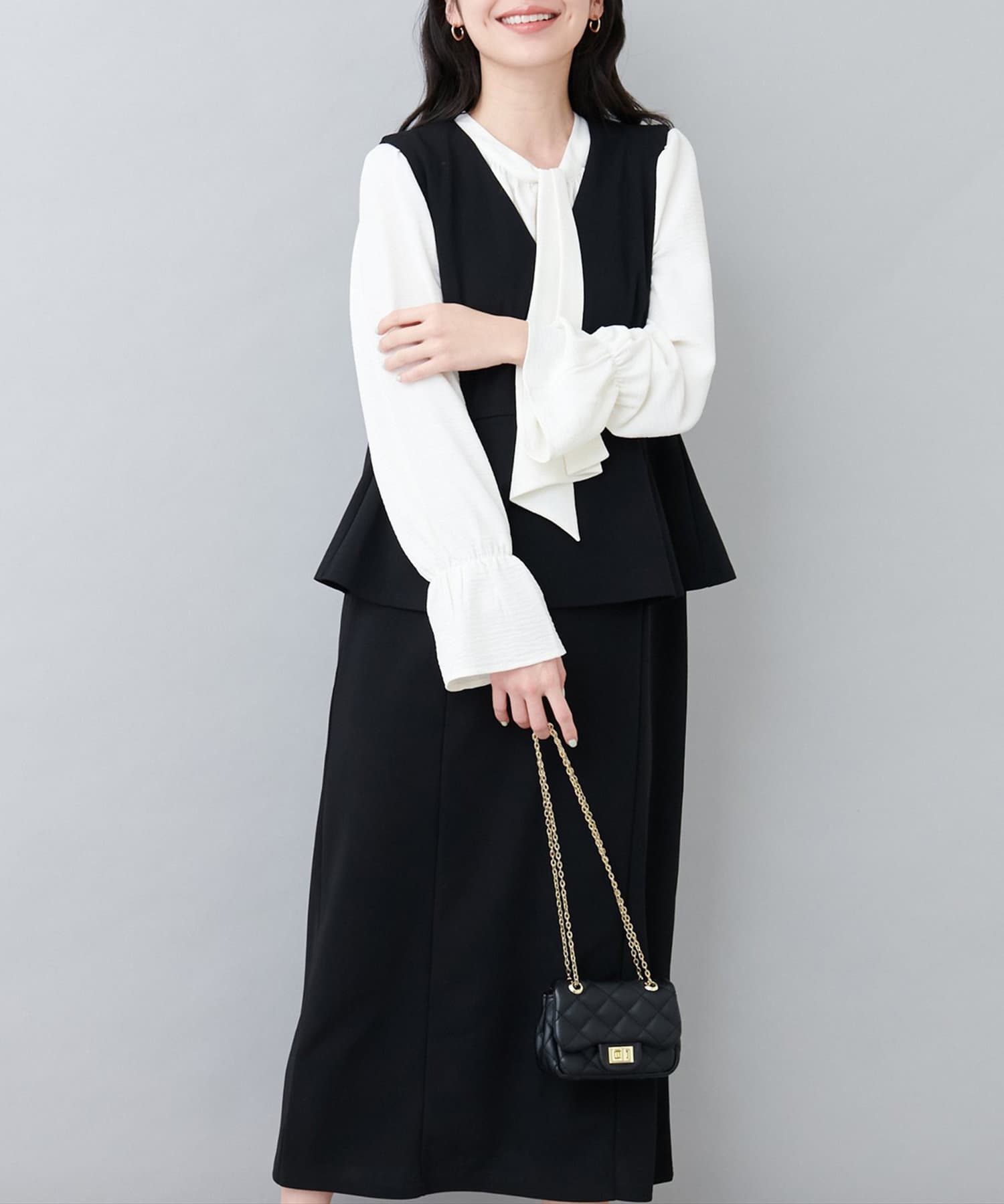 natural couture】セレモニーワンピース+ブラウスセット | NICE CLAUP natural couture】セレモニーワンピース+ブラウスセット | NICE CLAUP