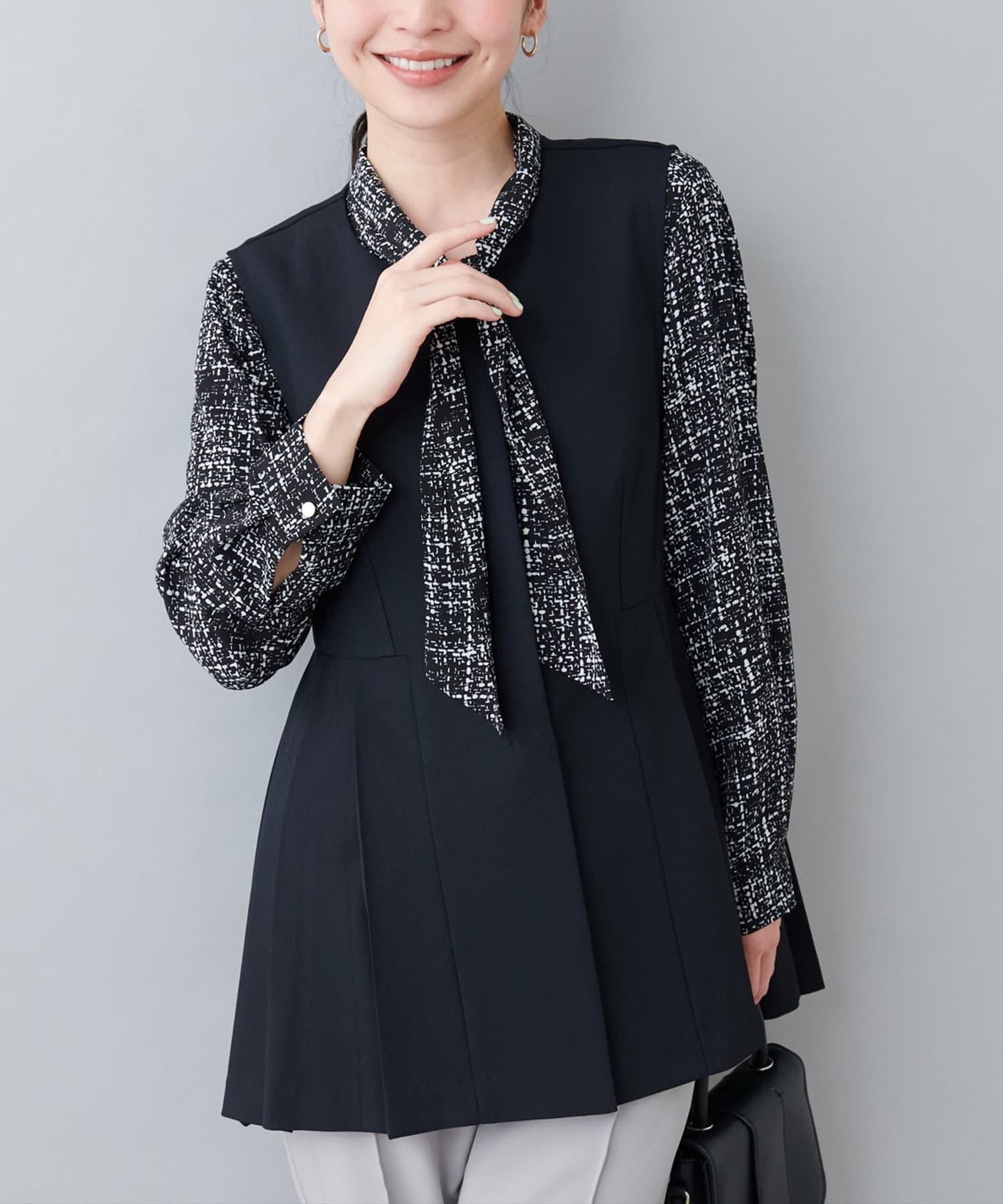 NICE CLAUP / OLIVE des OLIVE OUTLET(ナイスクラップ  / オリーブ デ オリーブ アウトレット) 【natural couture】ツイルタックベスト