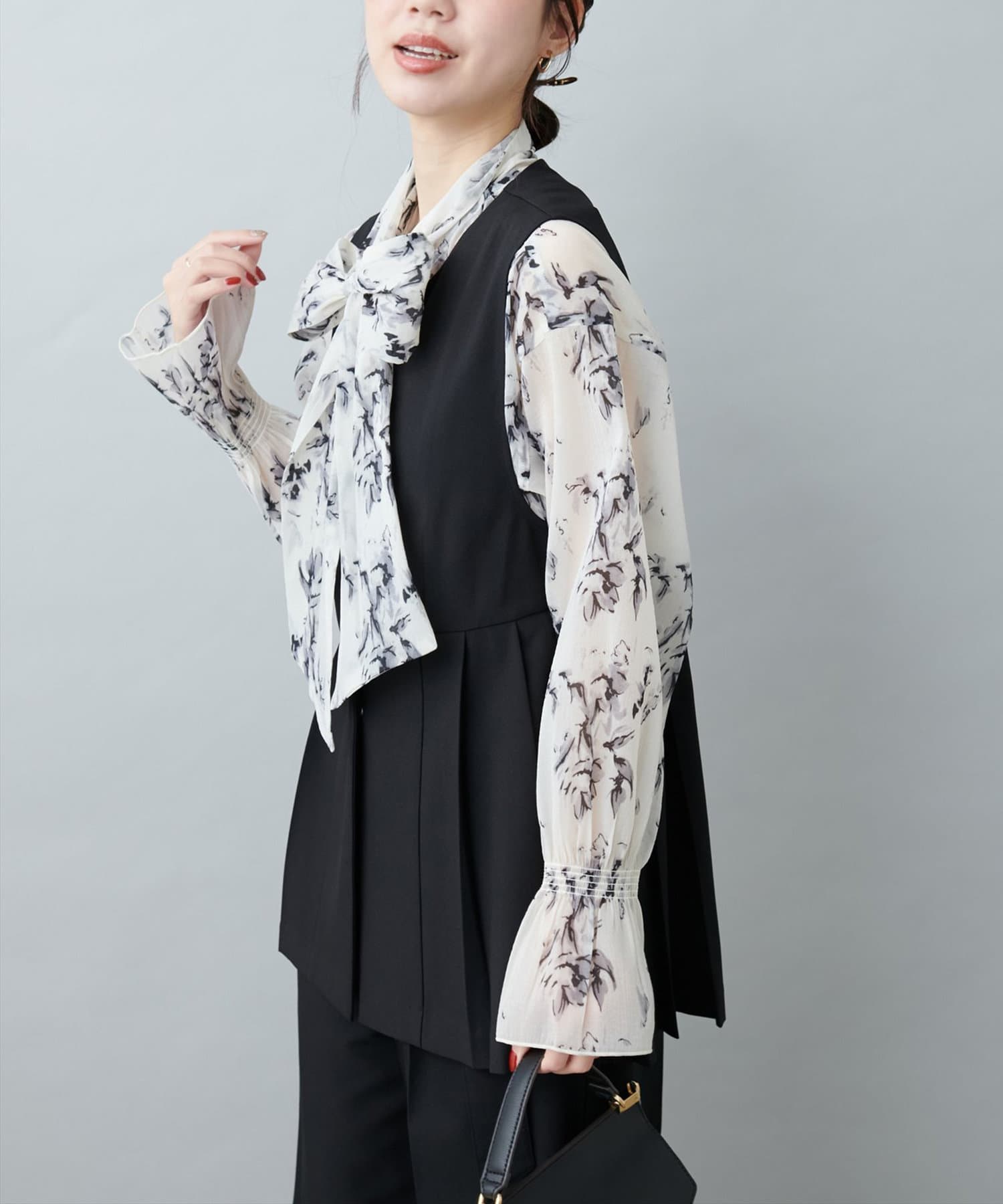NICE CLAUP / OLIVE des OLIVE OUTLET(ナイスクラップ  / オリーブ デ オリーブ アウトレット) 【natural couture】ツイルタックベスト